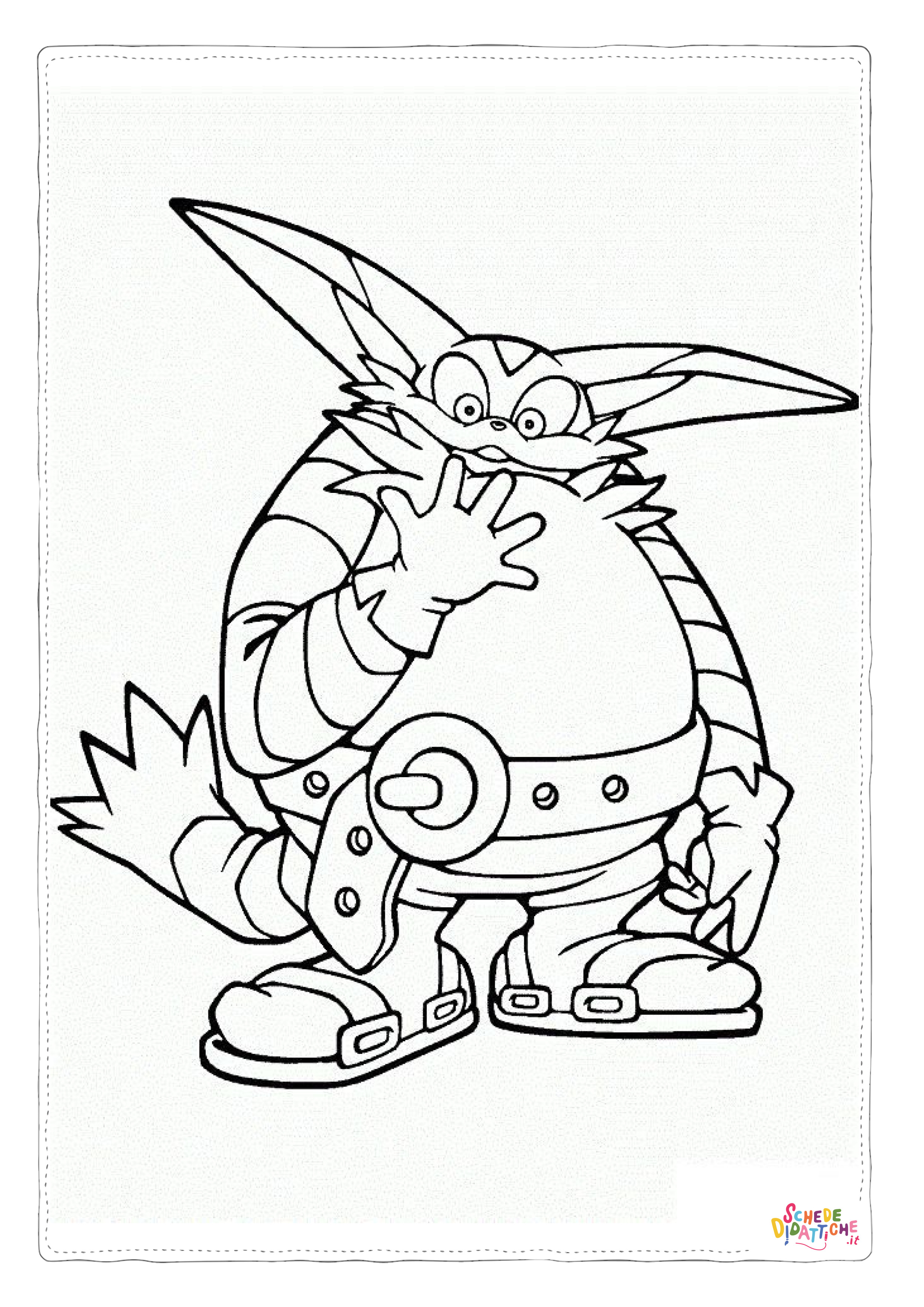 Disegno "Disegno di Sonic da stampare e colorare 3" Disegno di Sonic da stampare e colorare 3