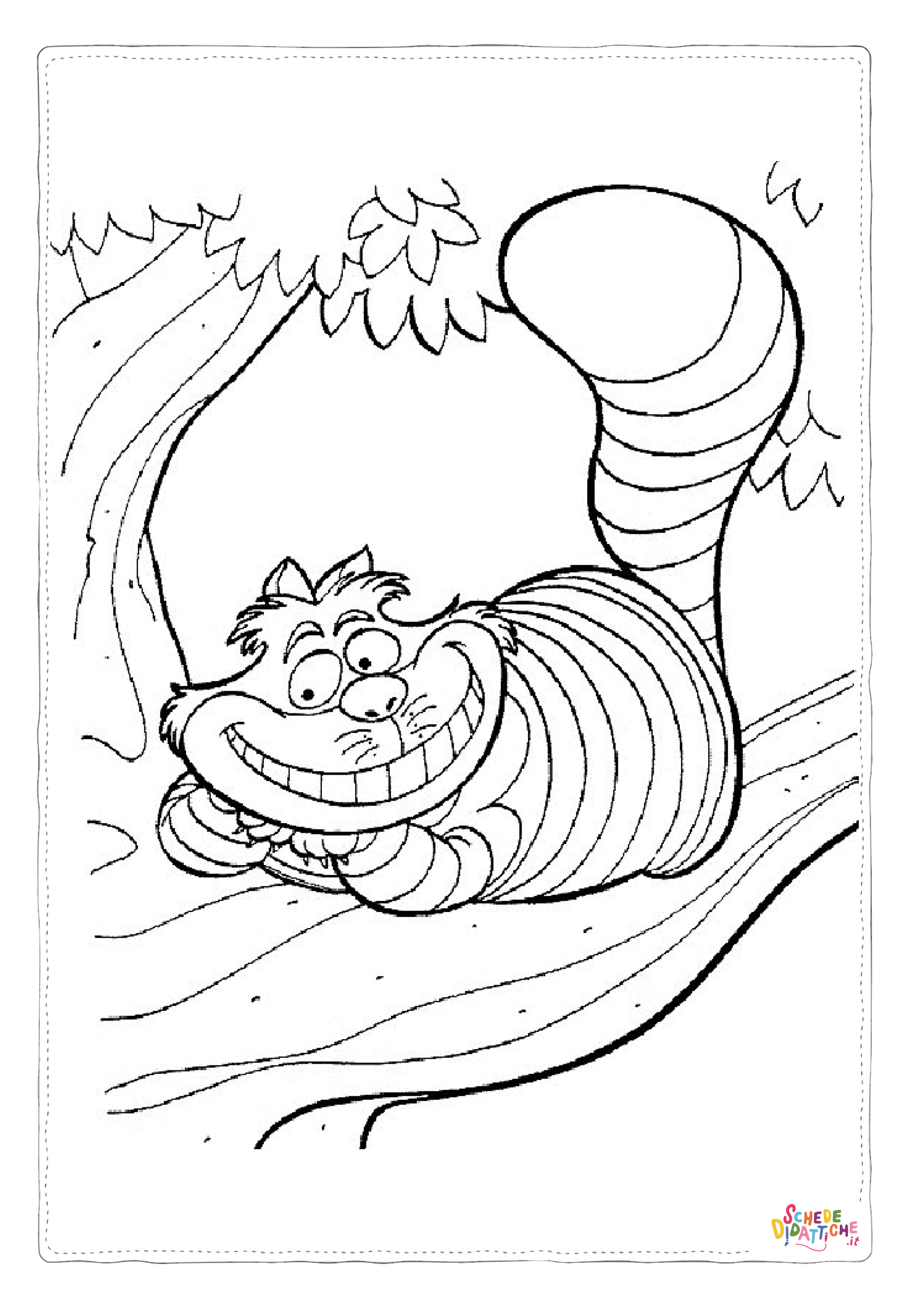 Disegno "Disegno di Alice nel paese delle meraviglie da stampare e colorare 123" Disegno di Alice nel paese delle meraviglie da stampare e colorare 123