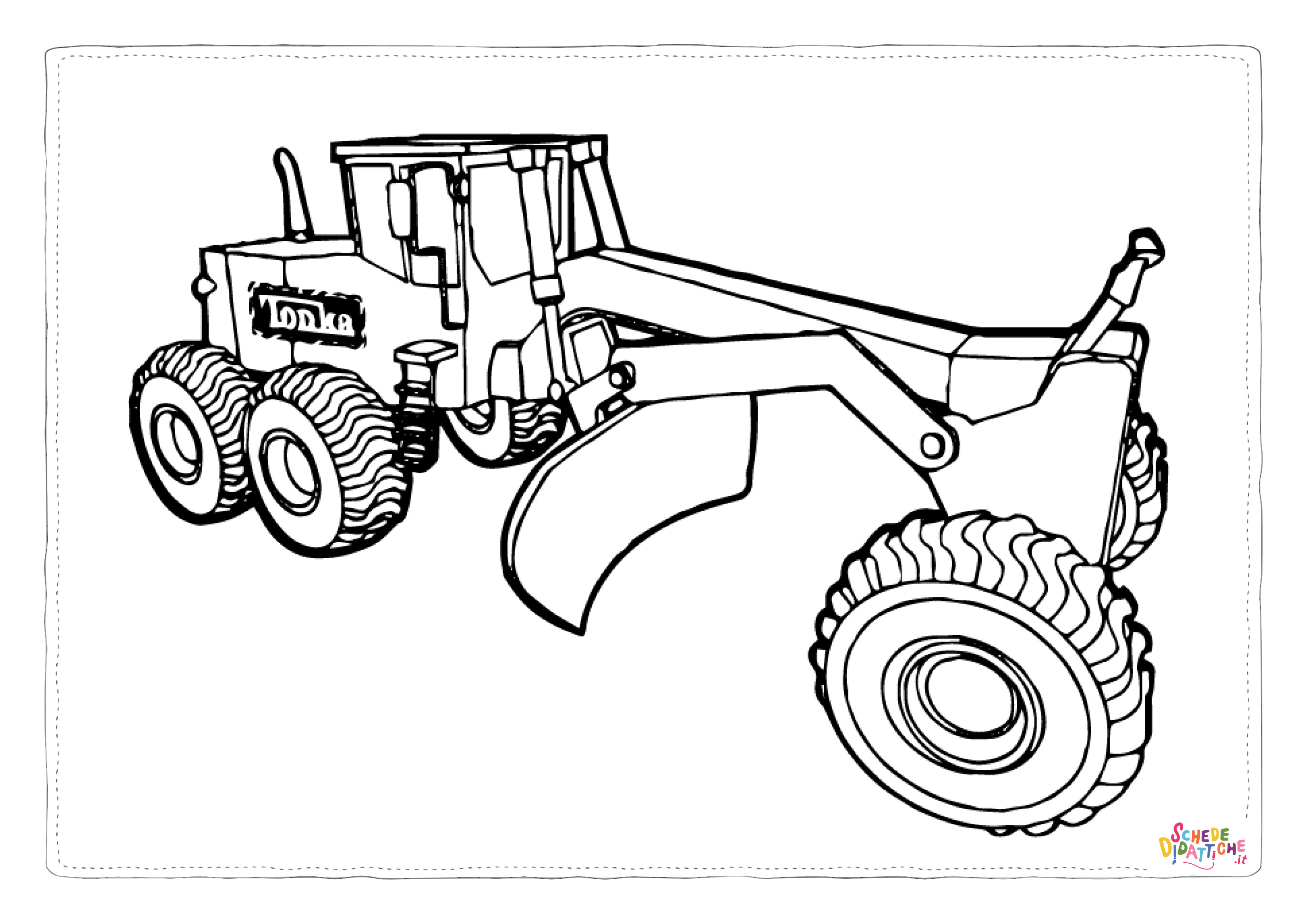 Disegno di mezzo da lavoro da stampare e colorare 45