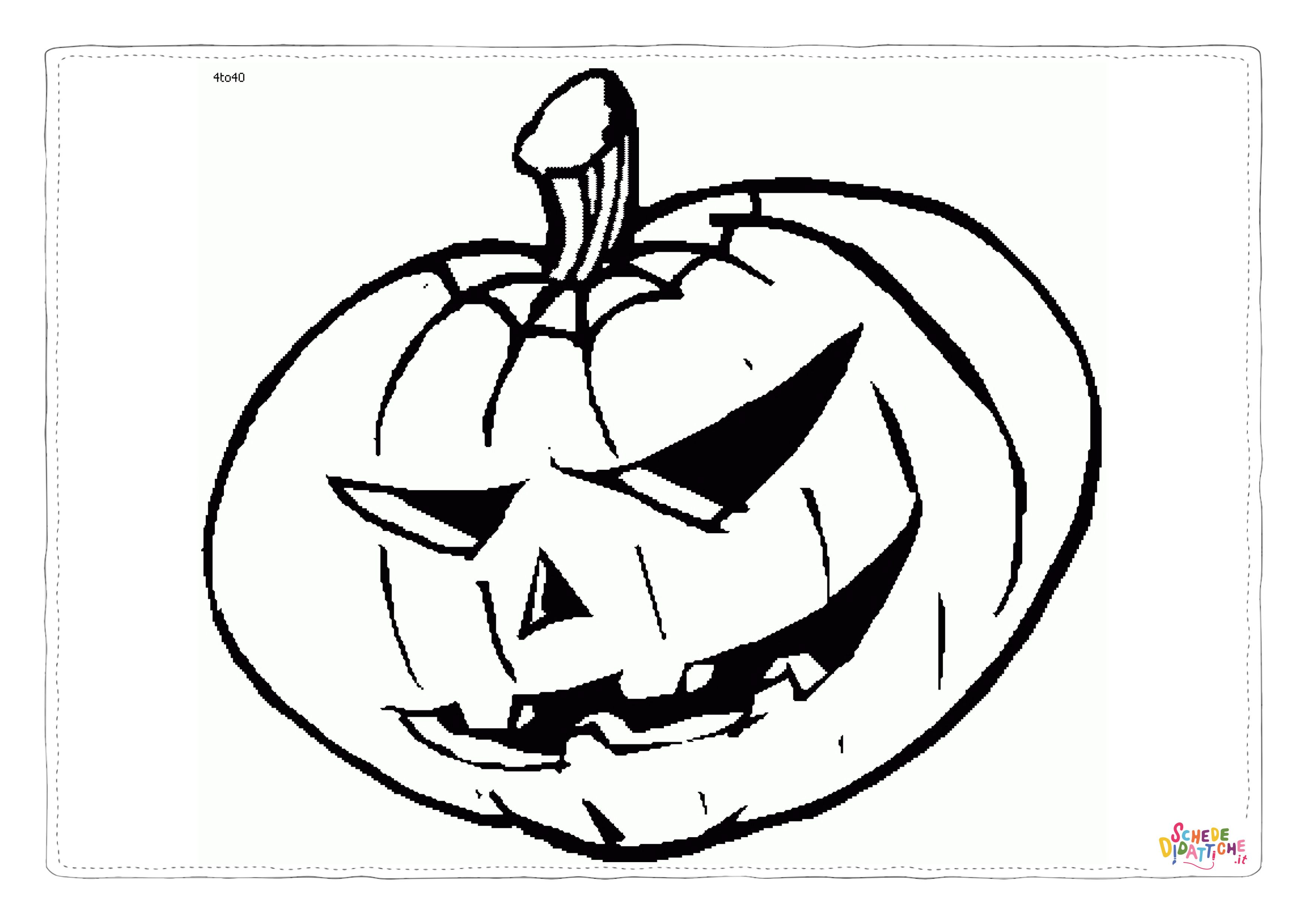 Disegno "Disegno di zucca di Halloween da stampare e colorare 87" Disegno di zucca di Halloween da stampare e colorare 87