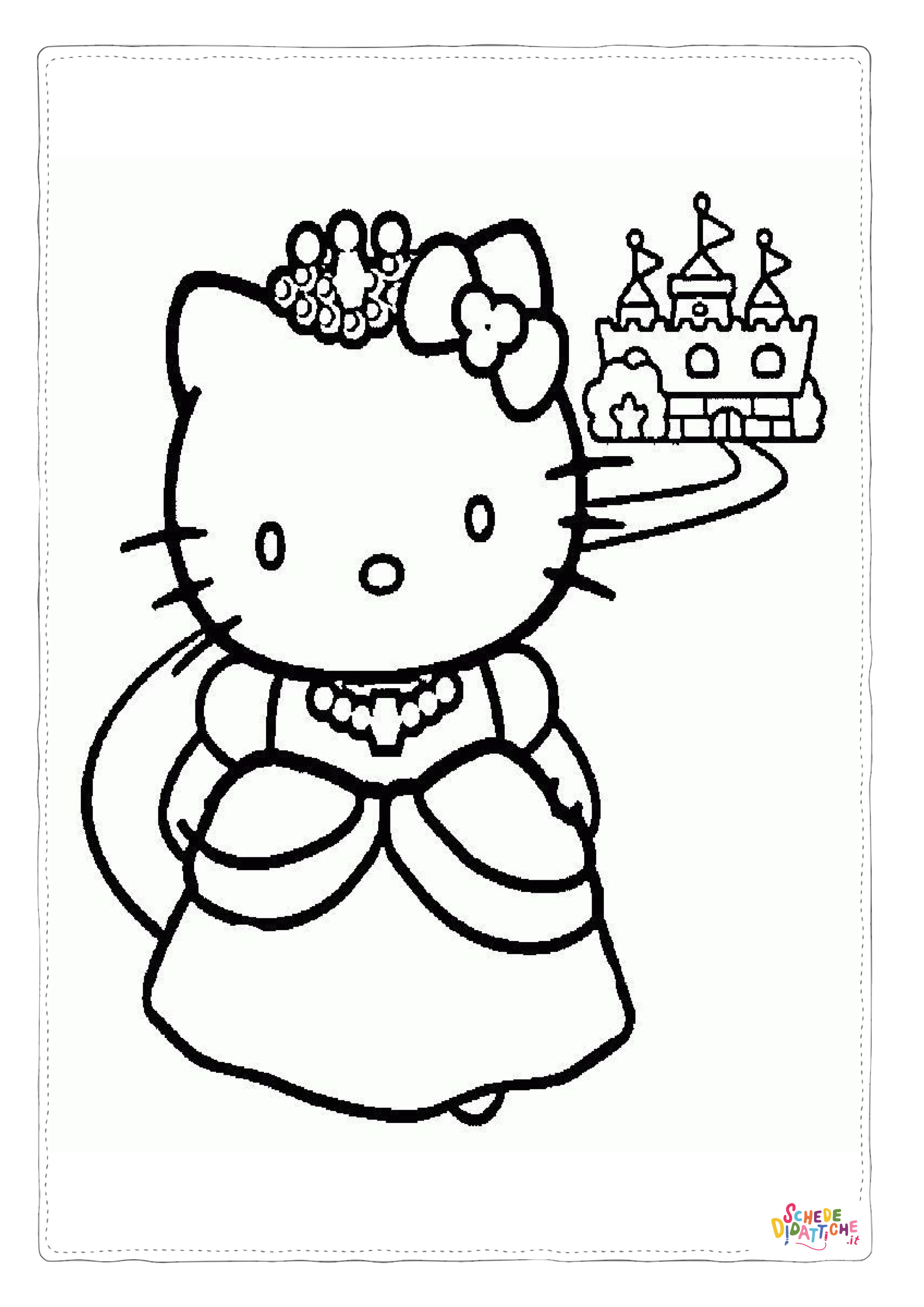 Disegno "Disegno di Hello Kitty da stampare e colorare 185" Disegno di Hello Kitty da stampare e colorare 185