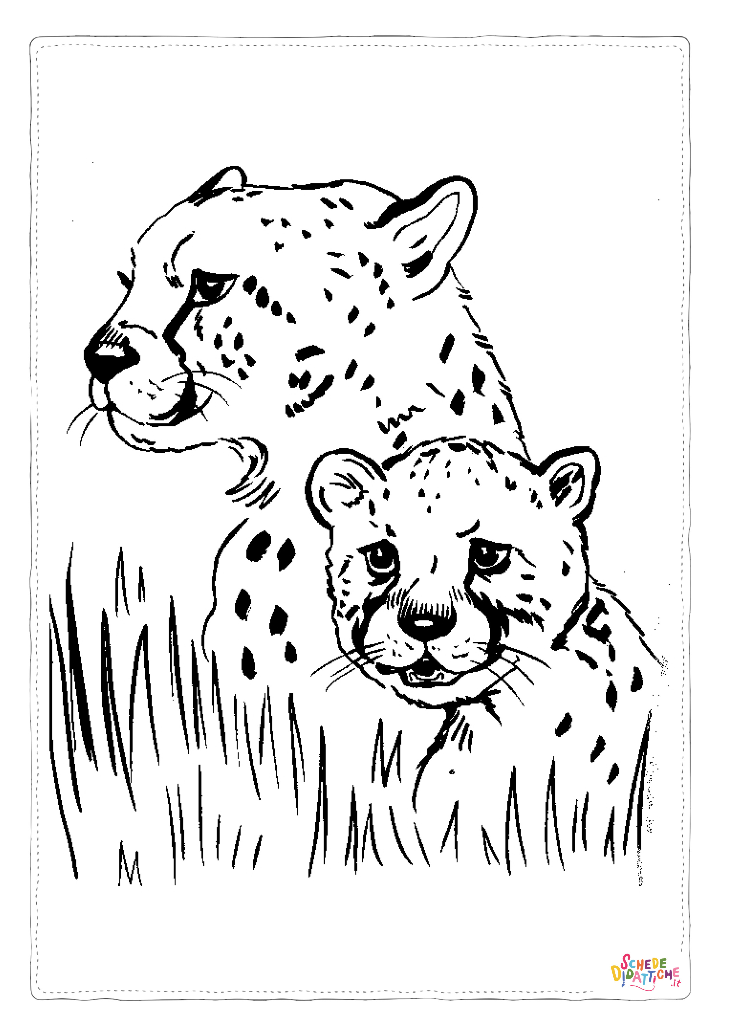 Disegno "Disegno di leopardo da stampare e colorare 1" Disegno di leopardo da stampare e colorare 1