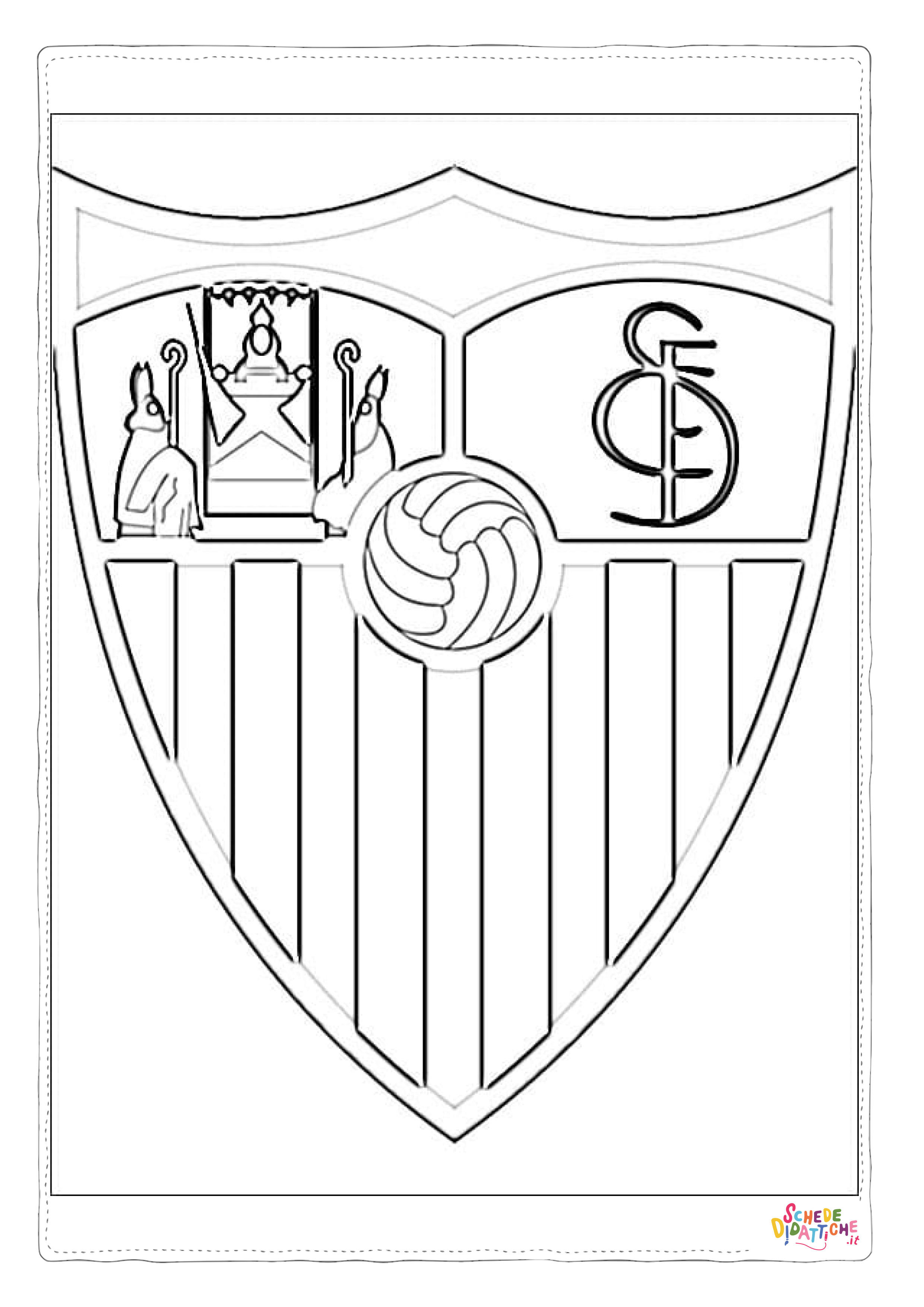 Disegno di stemma squadre di calcio da stampare e colorare 11