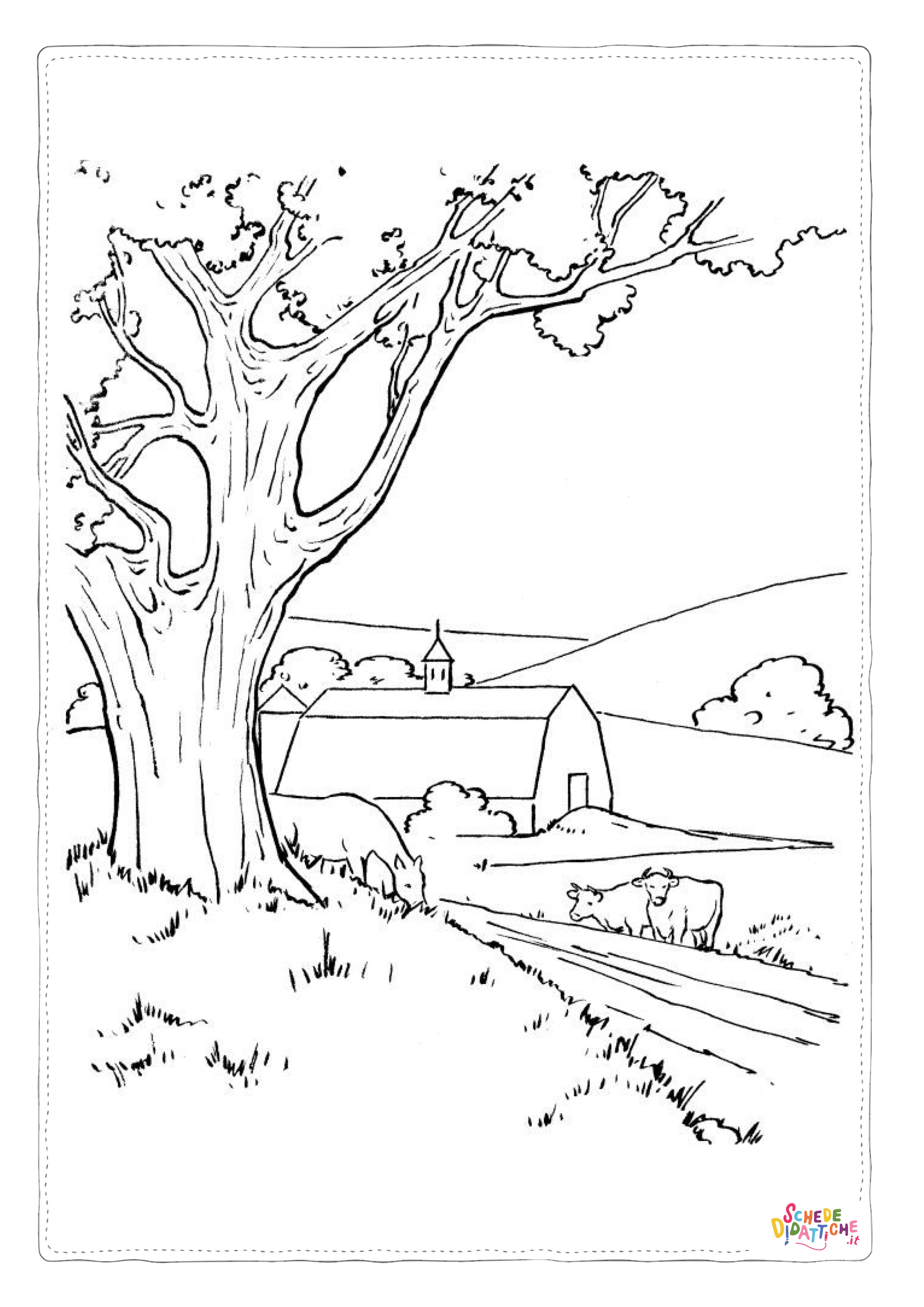 Disegno "Disegno di albero da stampare e colorare 55" Disegno di albero da stampare e colorare 55