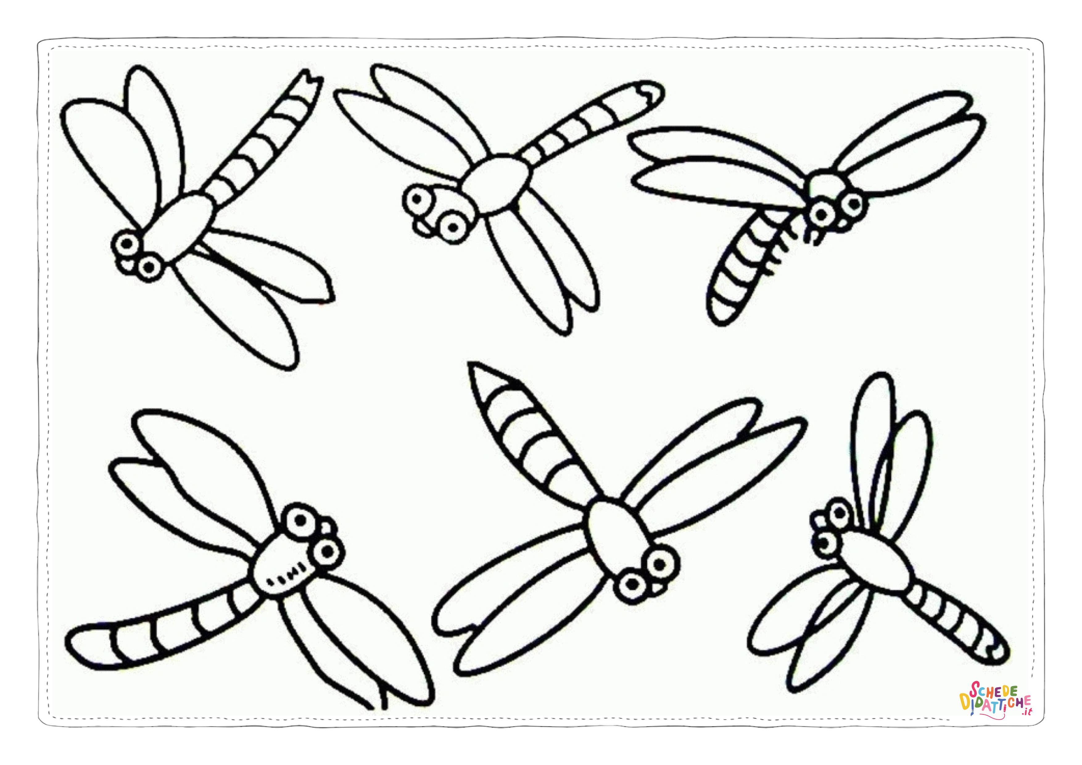 Disegno di libellula da stampare e colorare 36
