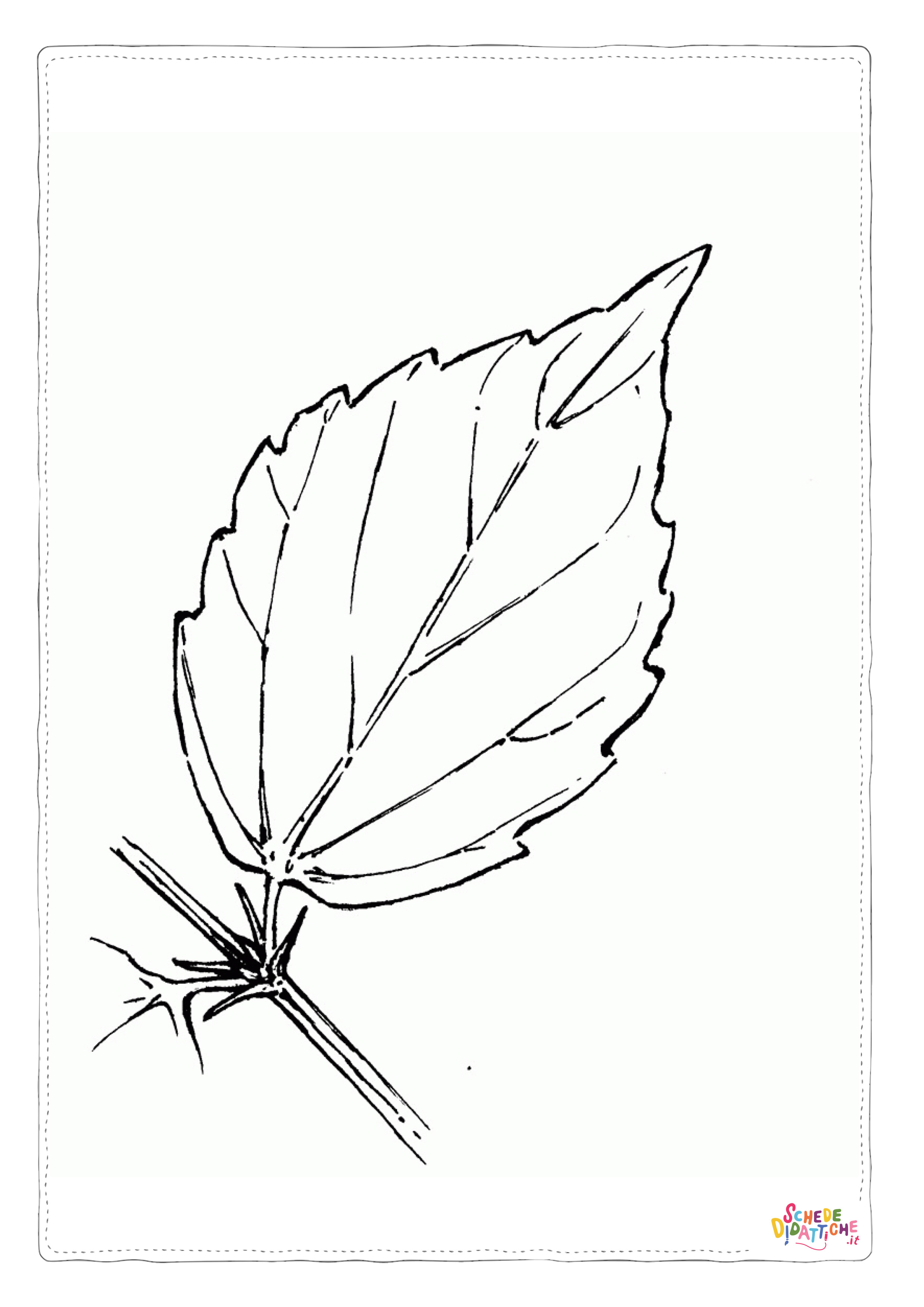Disegno "Disegno di foglia da stampare e colorare 68" Disegno di foglia da stampare e colorare 68