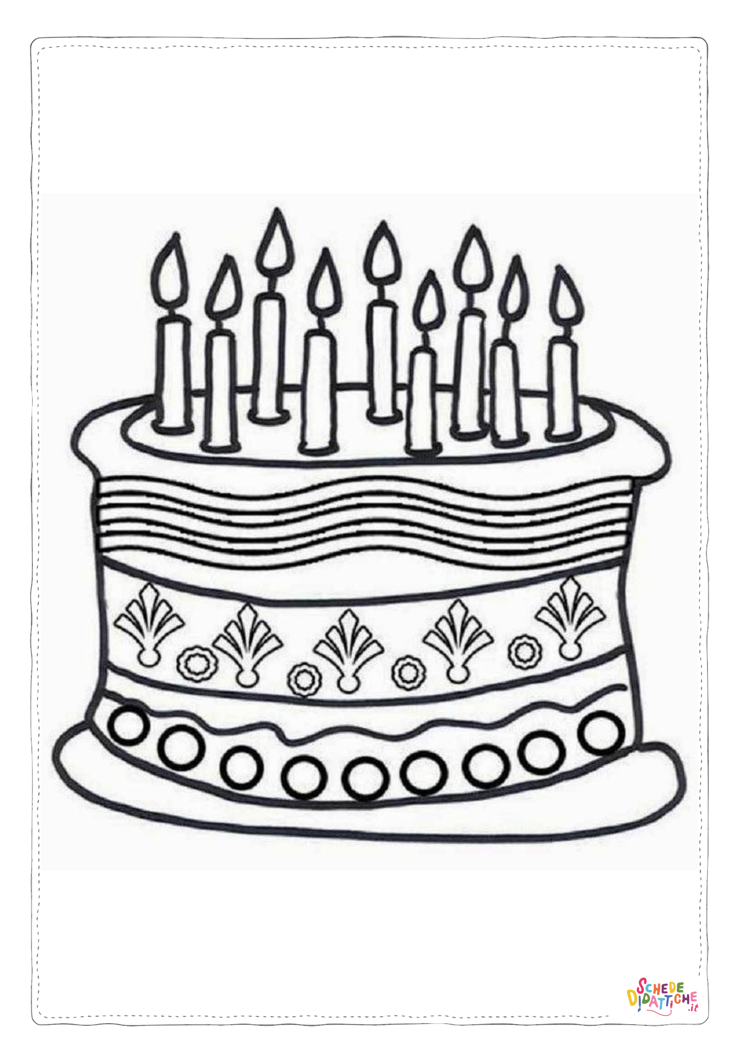 Disegno "Disegno di compleanno da stampare e colorare 117" Disegno di compleanno da stampare e colorare 117