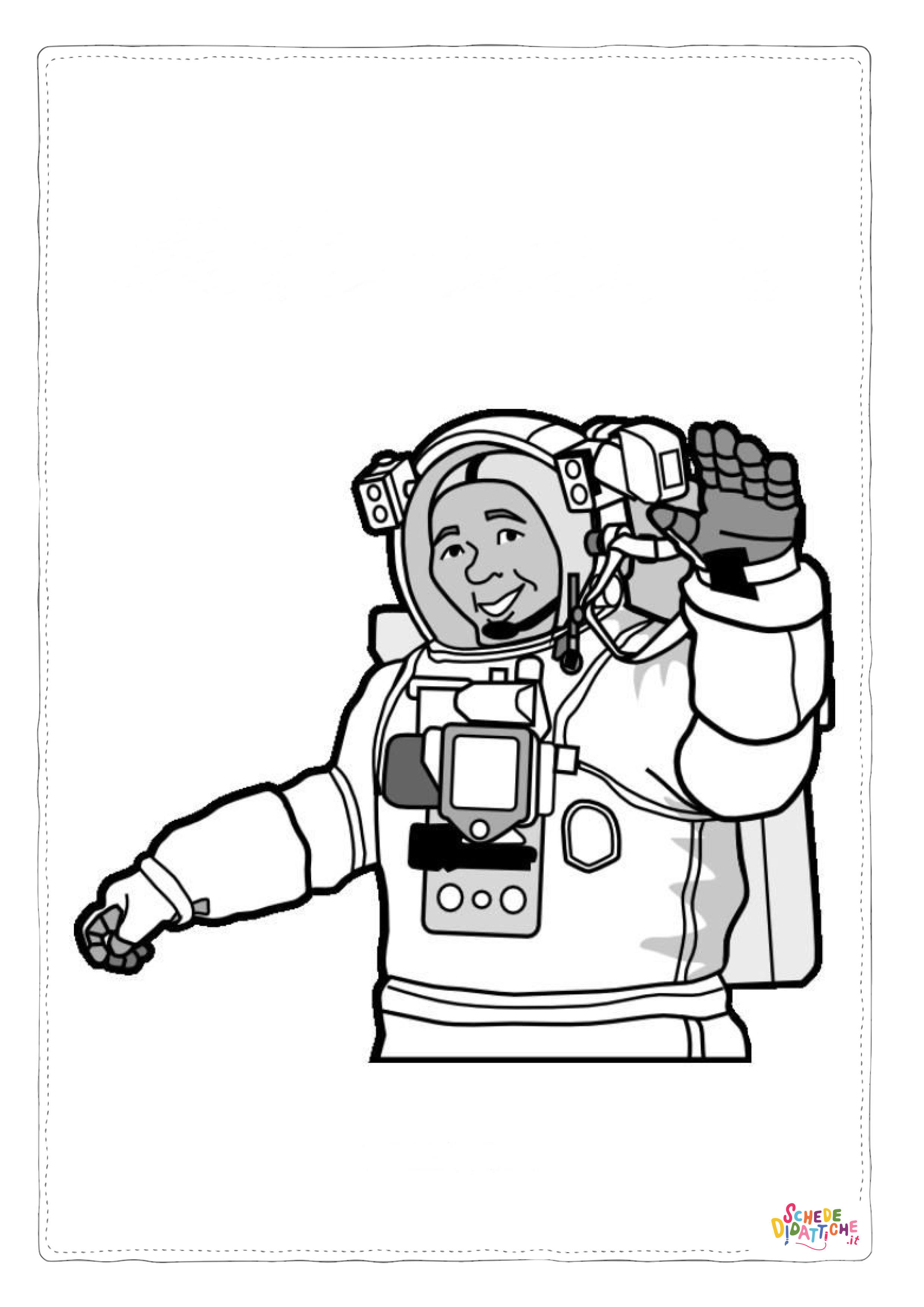 Disegno "Disegno di astronauta da stampare e colorare 17" Disegno di astronauta da stampare e colorare 17