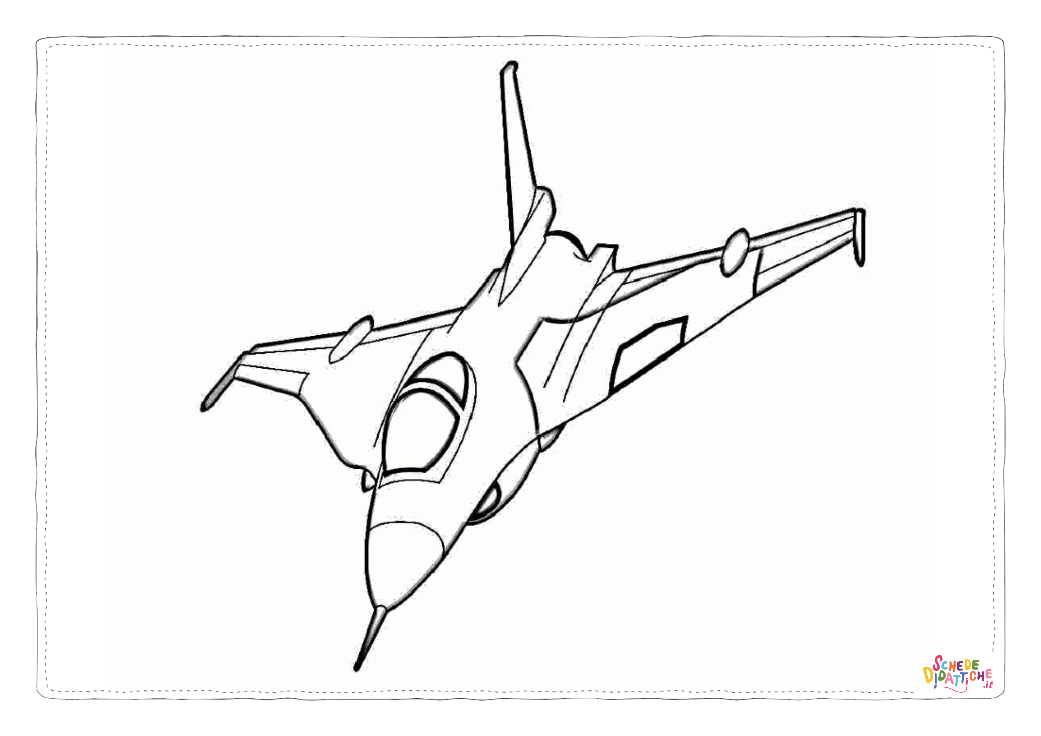 Disegno "Disegno di aereo militare da stampare e colorare 37" Disegno di aereo militare da stampare e colorare 37