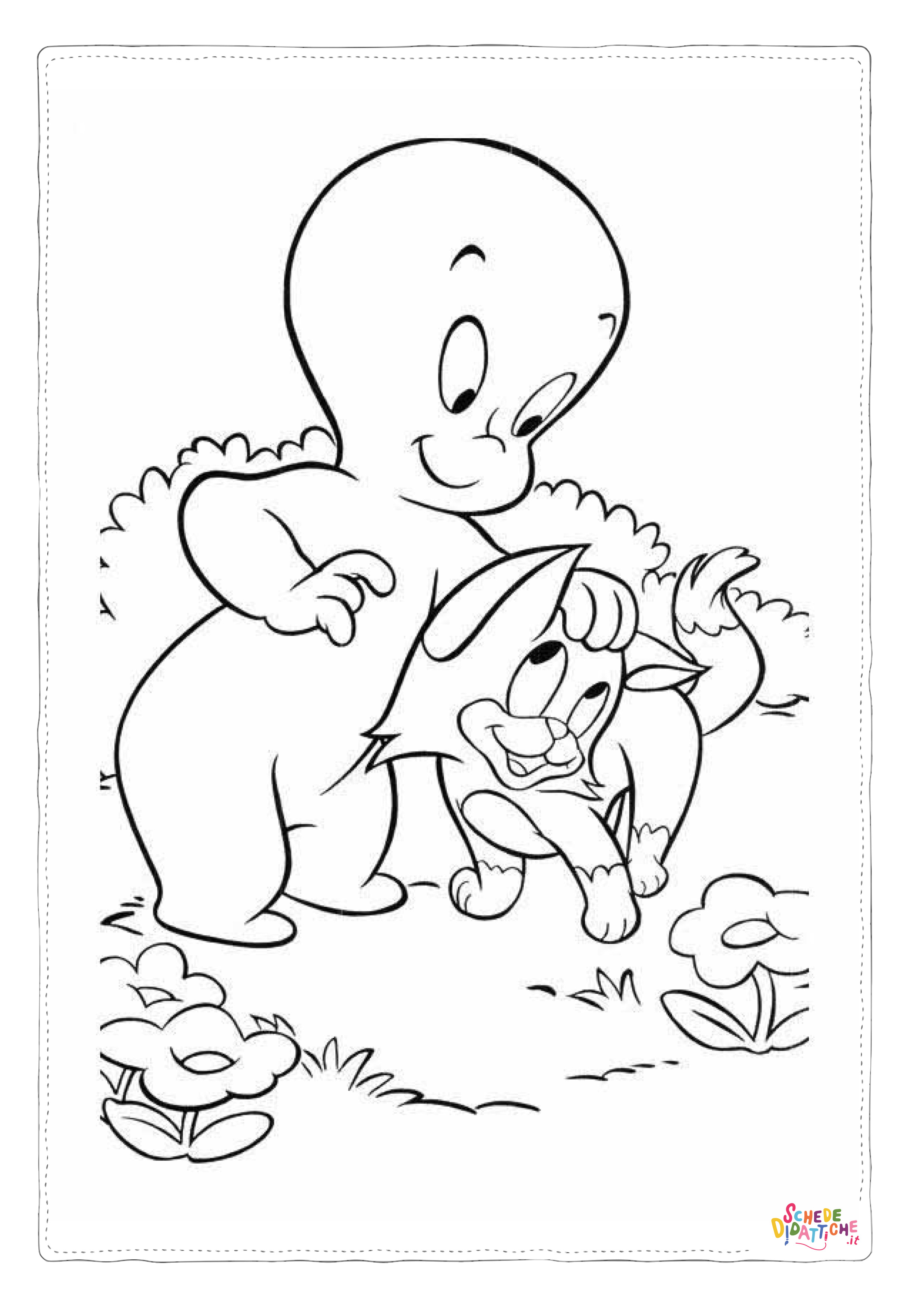 Disegno "Disegno di Casper da stampare e colorare 32" Disegno di Casper da stampare e colorare 32