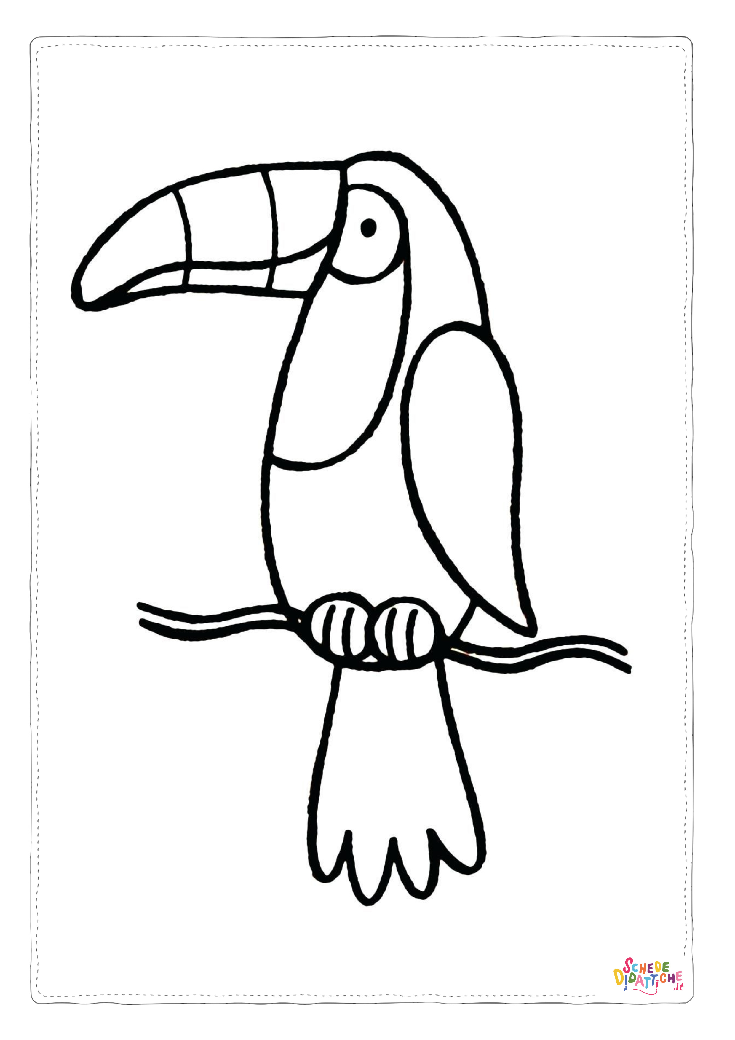 Disegno "Disegno di tucano da stampare e colorare 22" Disegno di tucano da stampare e colorare 22