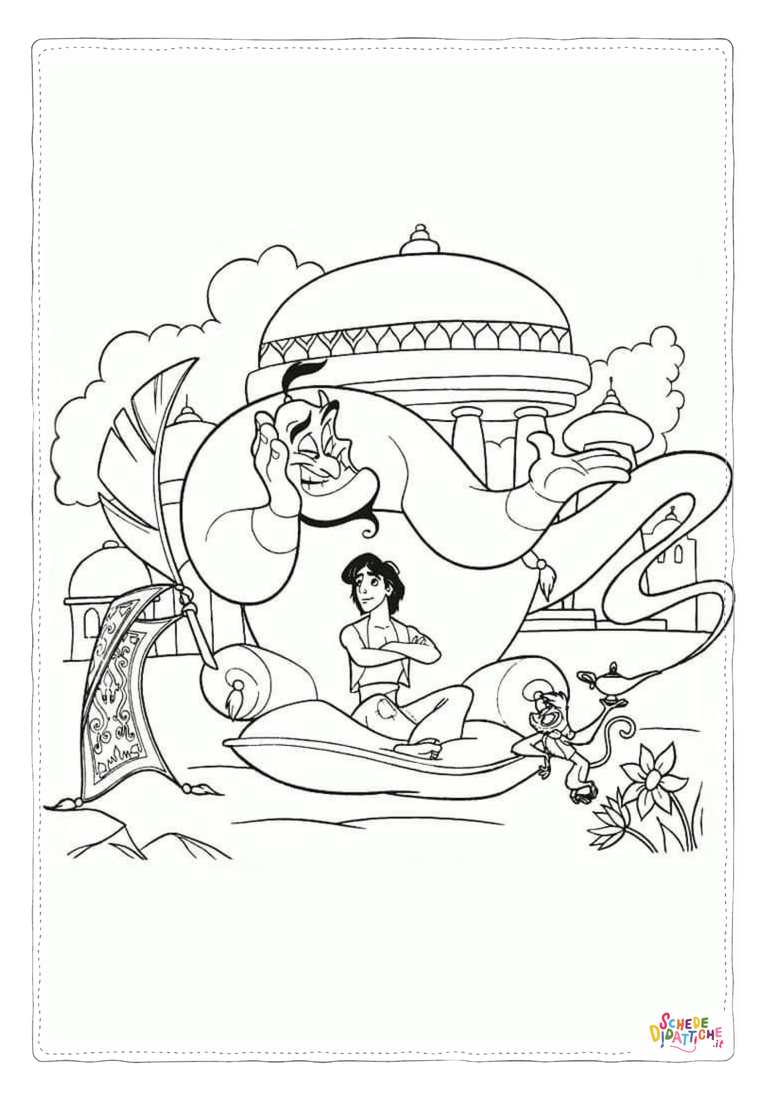 Disegno di Aladdin da stampare e colorare 115