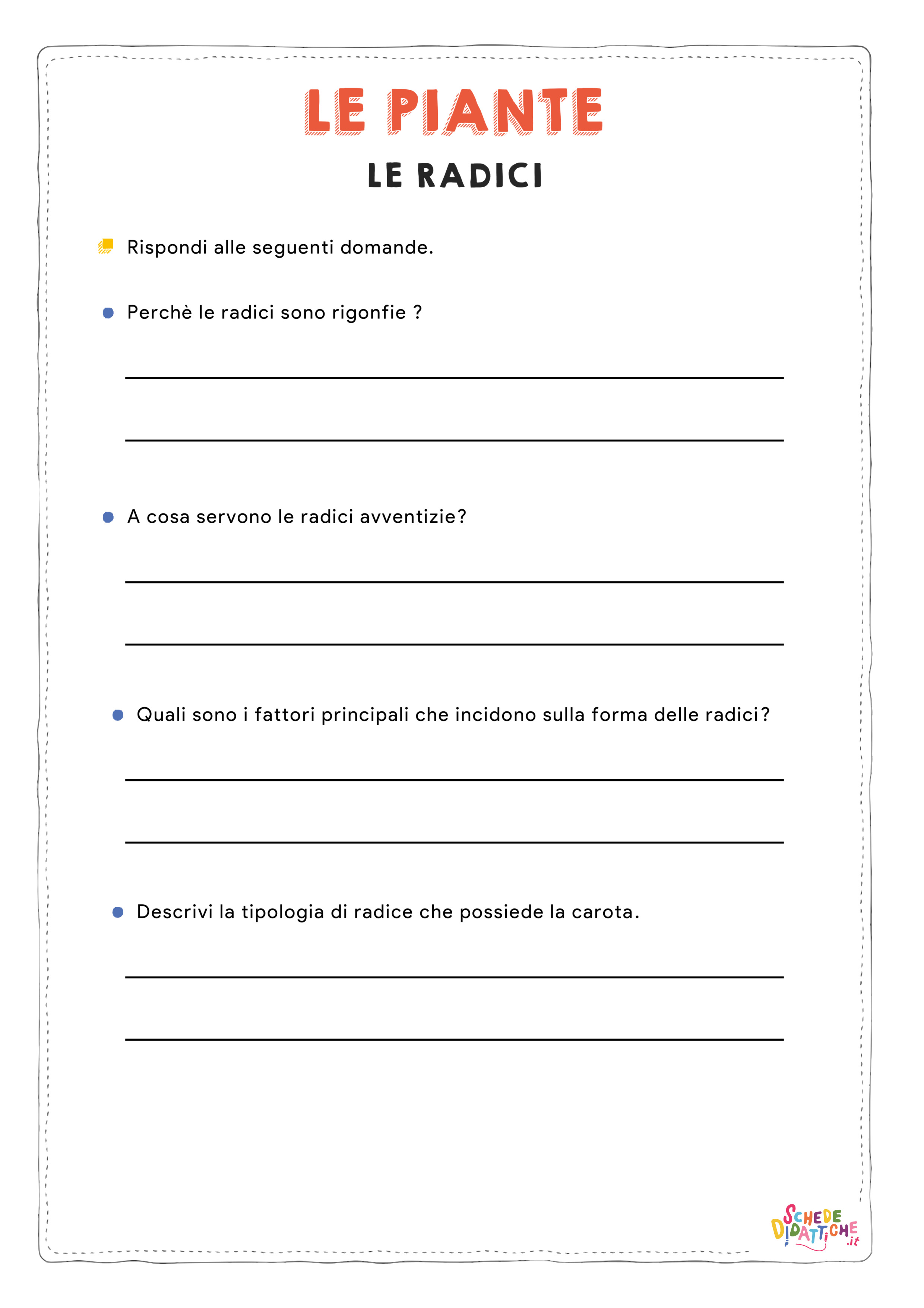 Disegno "Le radici - risposta aperta 2" Le radici - risposta aperta 2