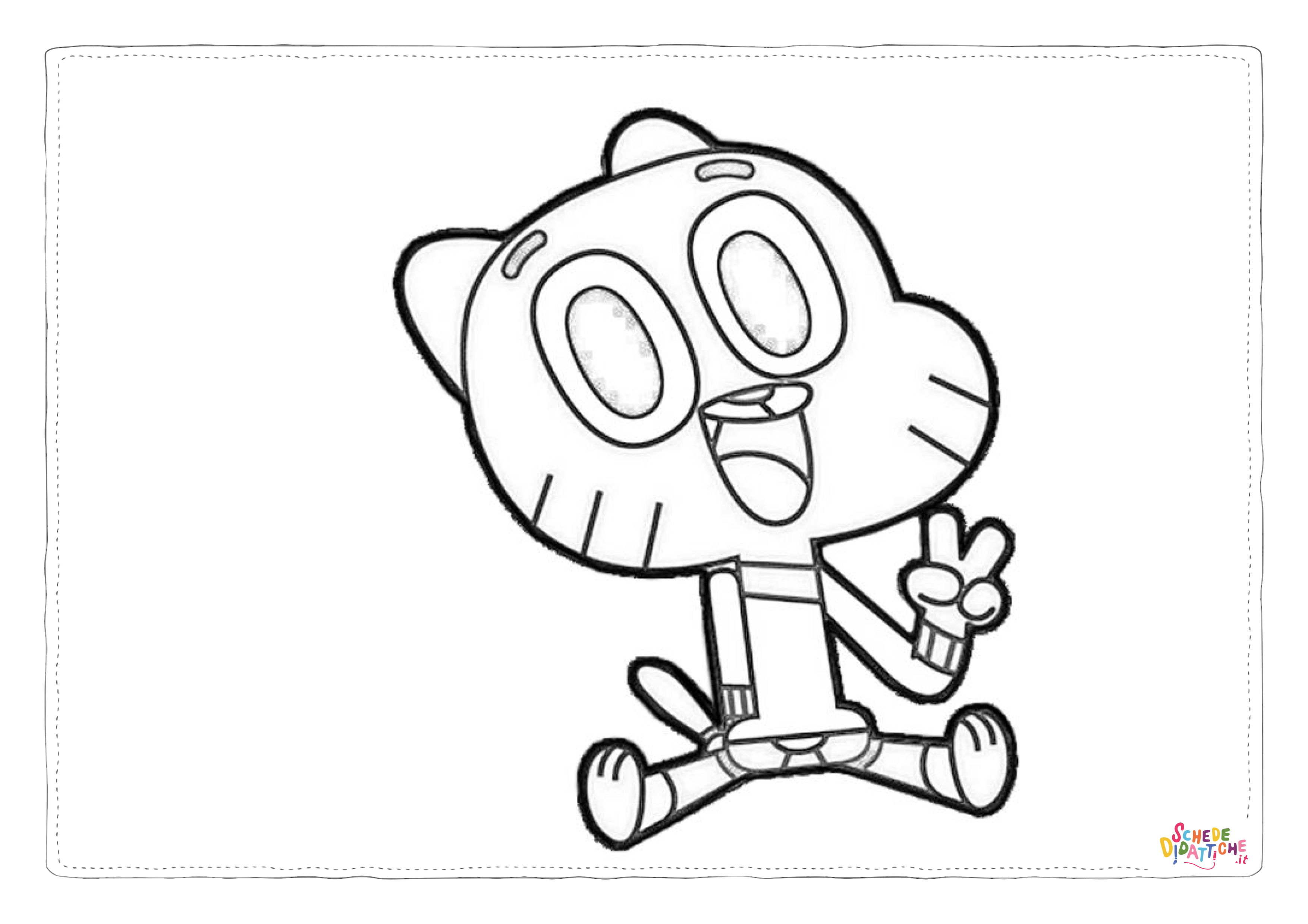 Disegno "Disegno di Lo straordinario mondo di Gumball da stampare e colorare 4" Disegno di Lo straordinario mondo di Gumball da stampare e colorare 4