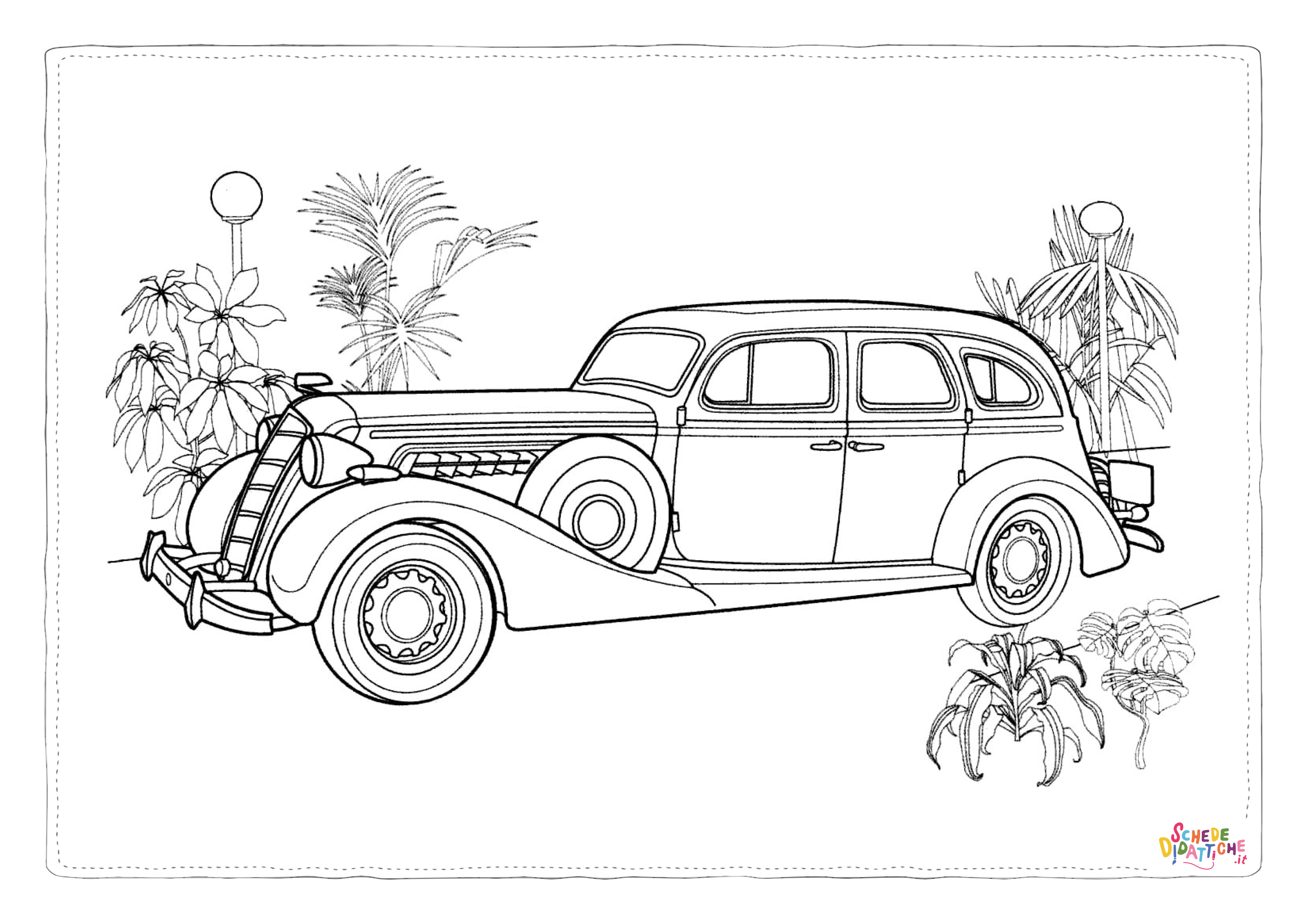 Disegno "Disegno di automobile da stampare e colorare 306" Disegno di automobile da stampare e colorare 306