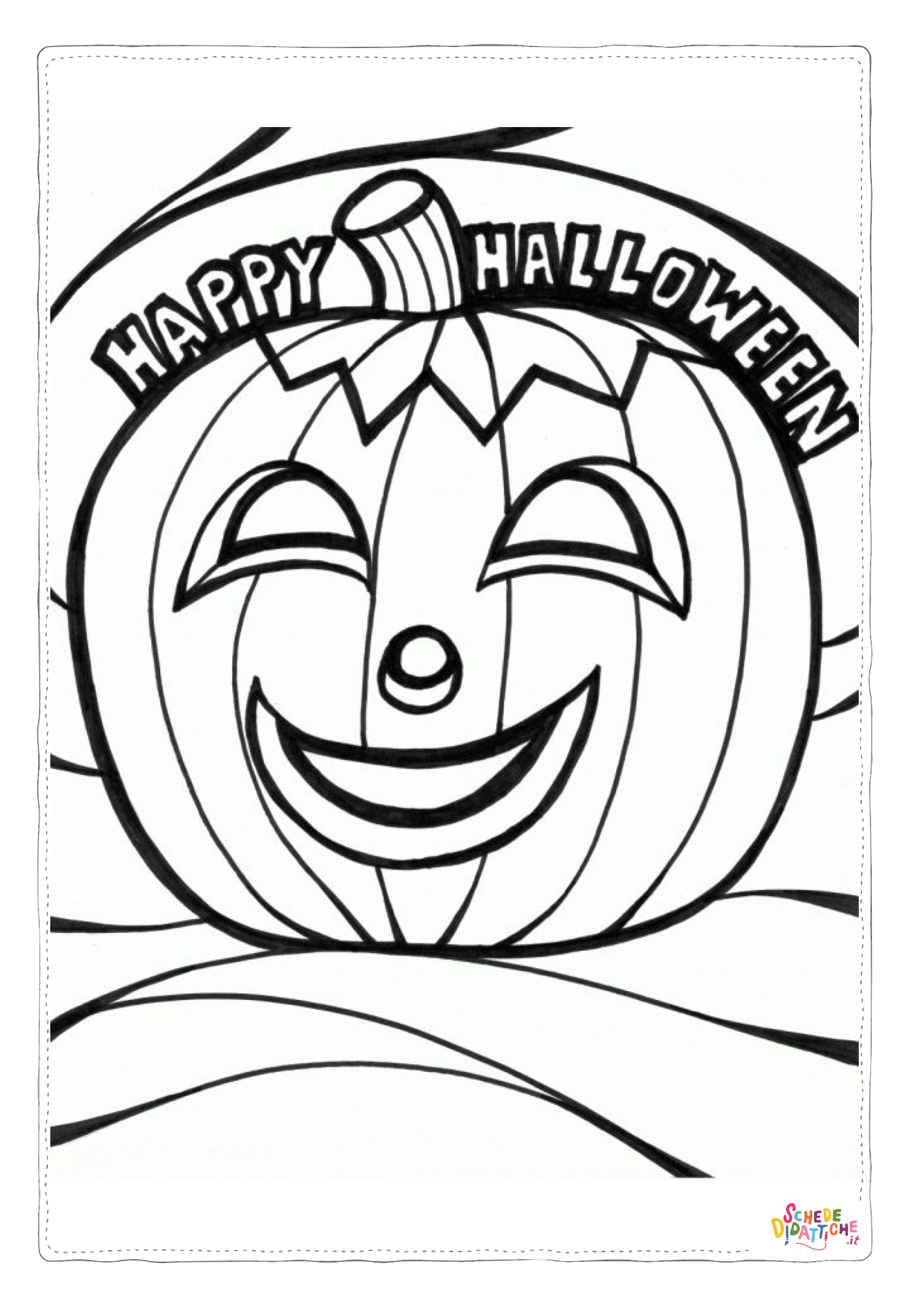 Disegno "Disegno di zucca di Halloween da stampare e colorare 192" Disegno di zucca di Halloween da stampare e colorare 192