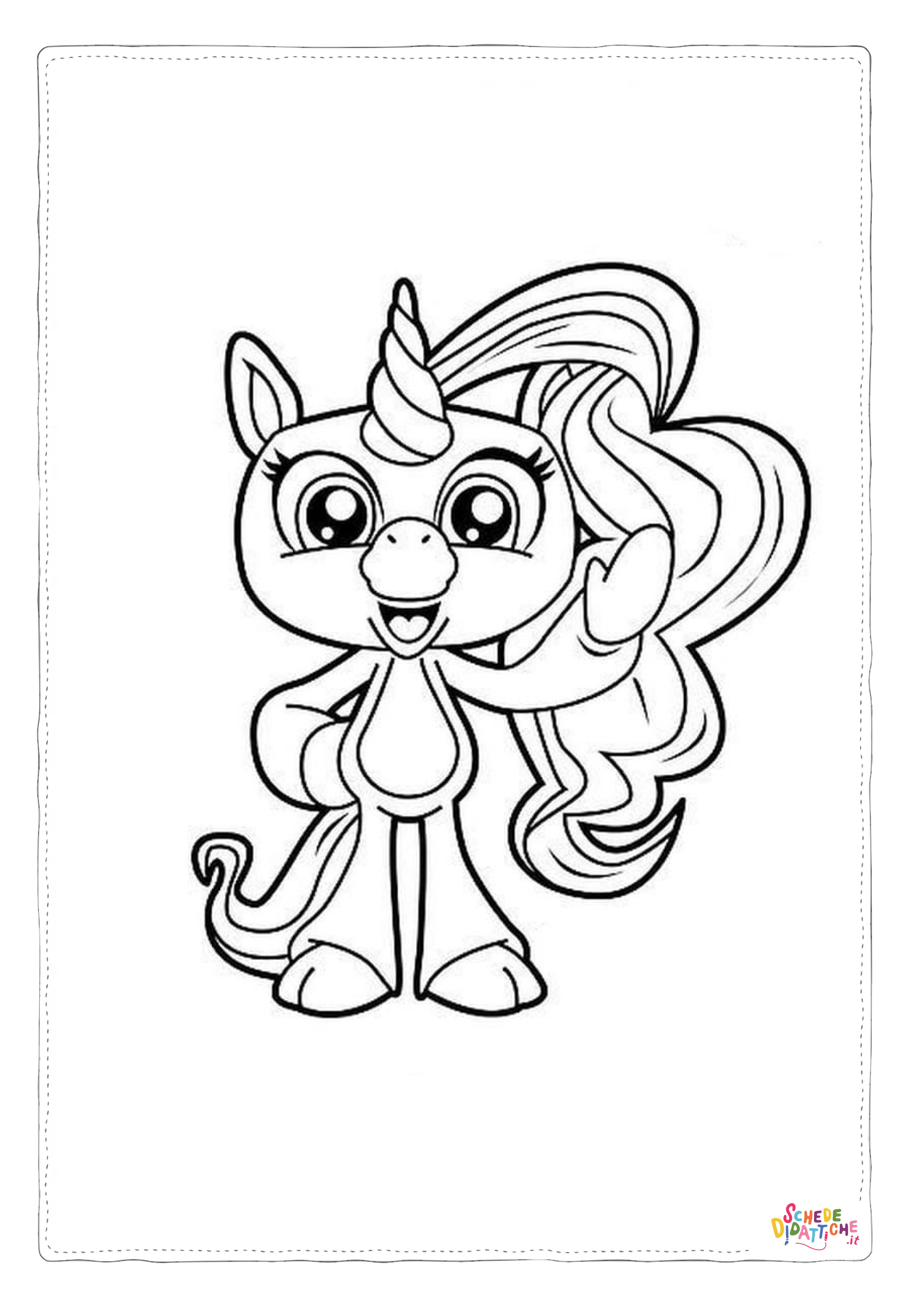 Disegno "Disegno di unicorno da stampare e colorare 26" Disegno di unicorno da stampare e colorare 26