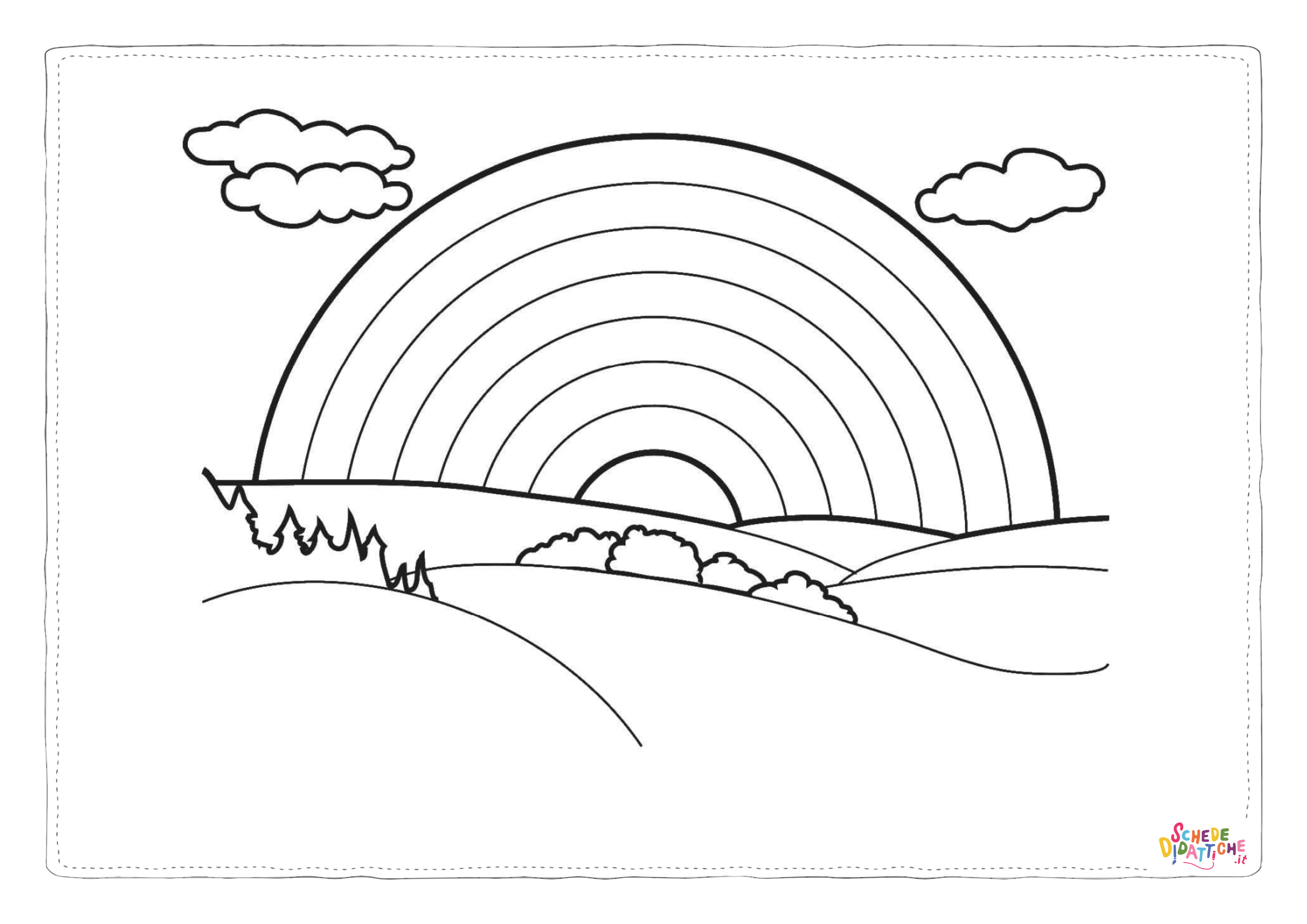 Disegno "Disegno di arcobaleno da stampare e colorare 56" Disegno di arcobaleno da stampare e colorare 56
