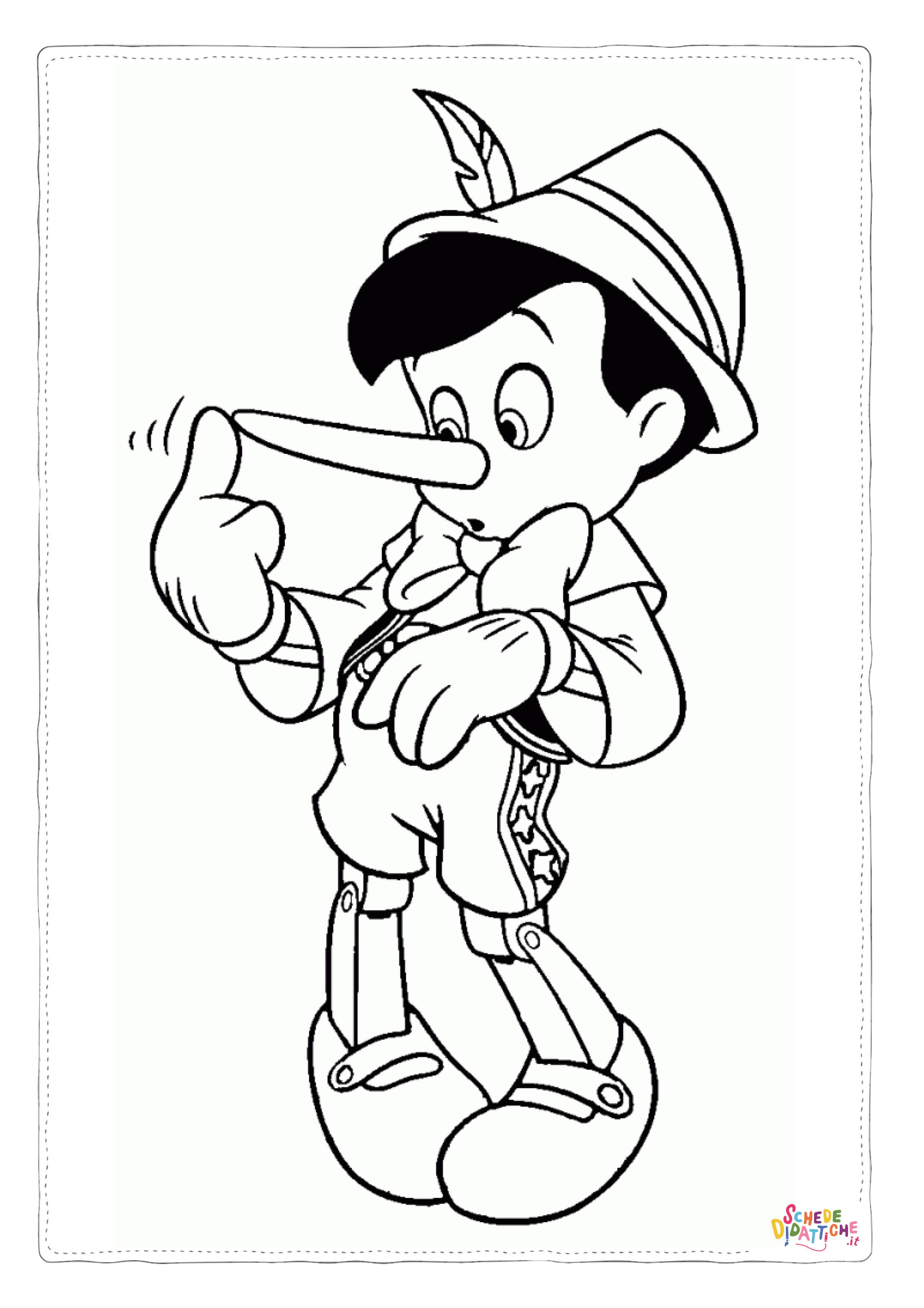 Disegno "Disegno di Pinocchio da stampare e colorare 27" Disegno di Pinocchio da stampare e colorare 27