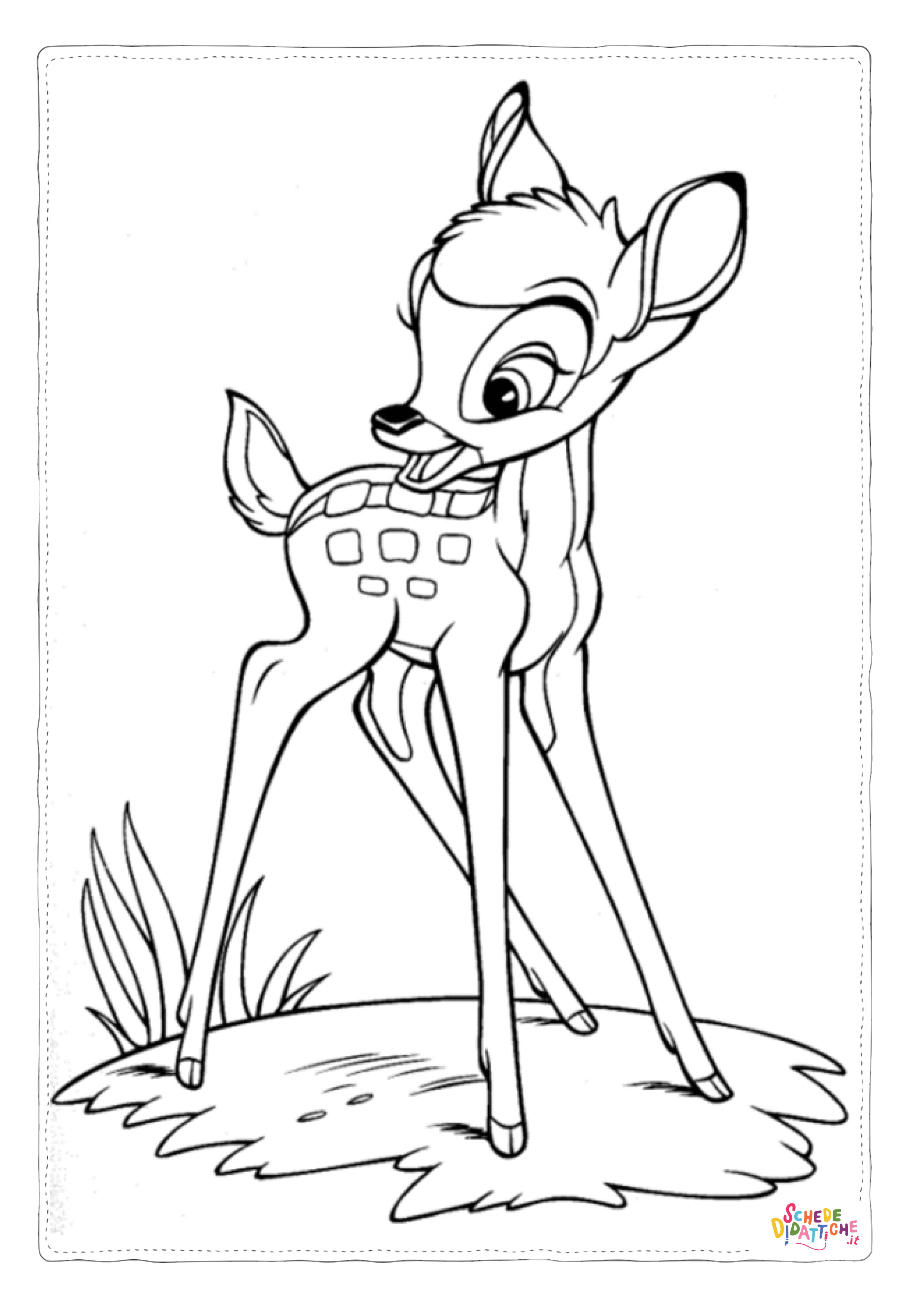 Disegno "Disegno di Bambi da stampare e colorare 53" Disegno di Bambi da stampare e colorare 53