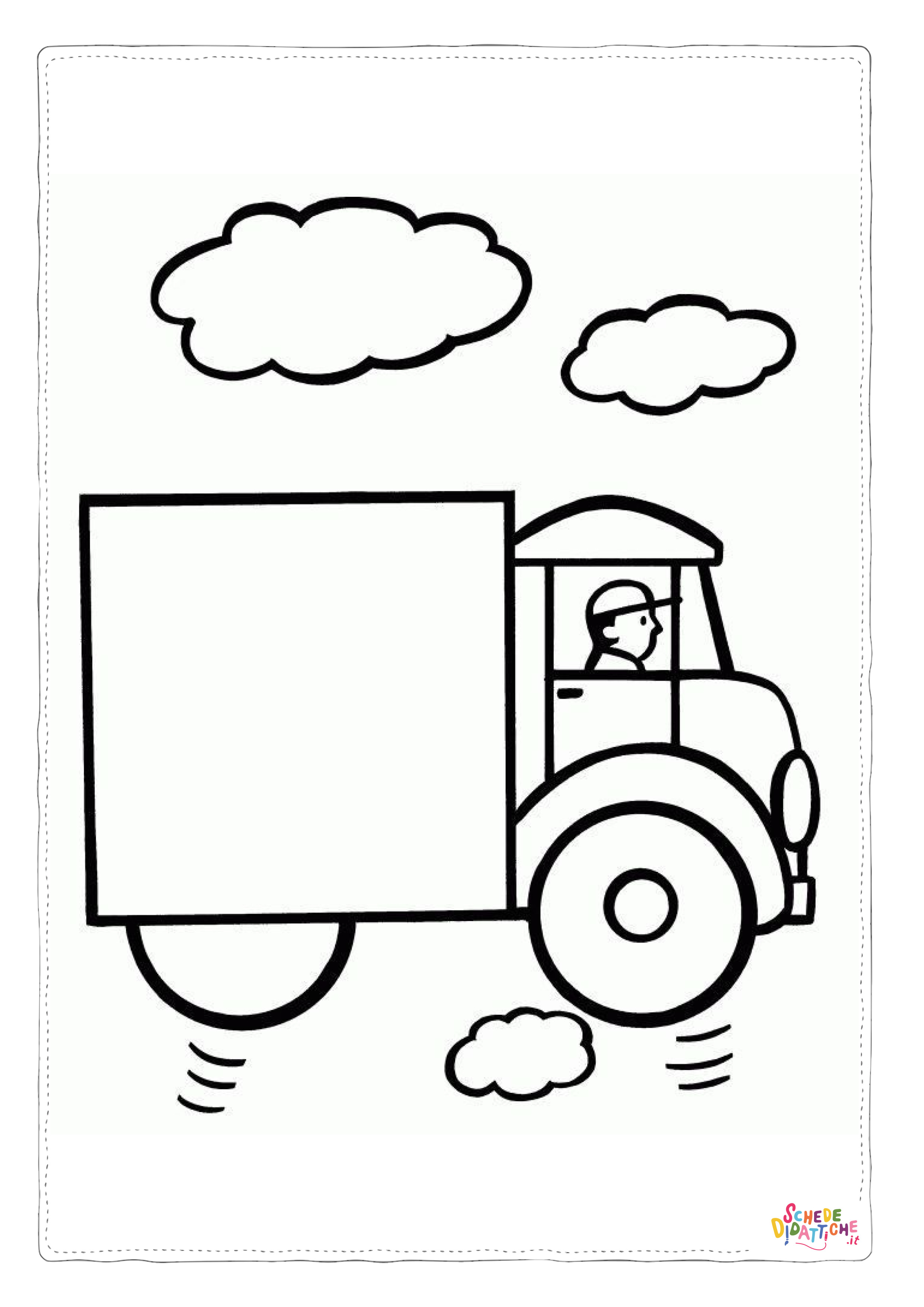 Disegno "Disegno di mezzo da lavoro da stampare e colorare 95" Disegno di mezzo da lavoro da stampare e colorare 95