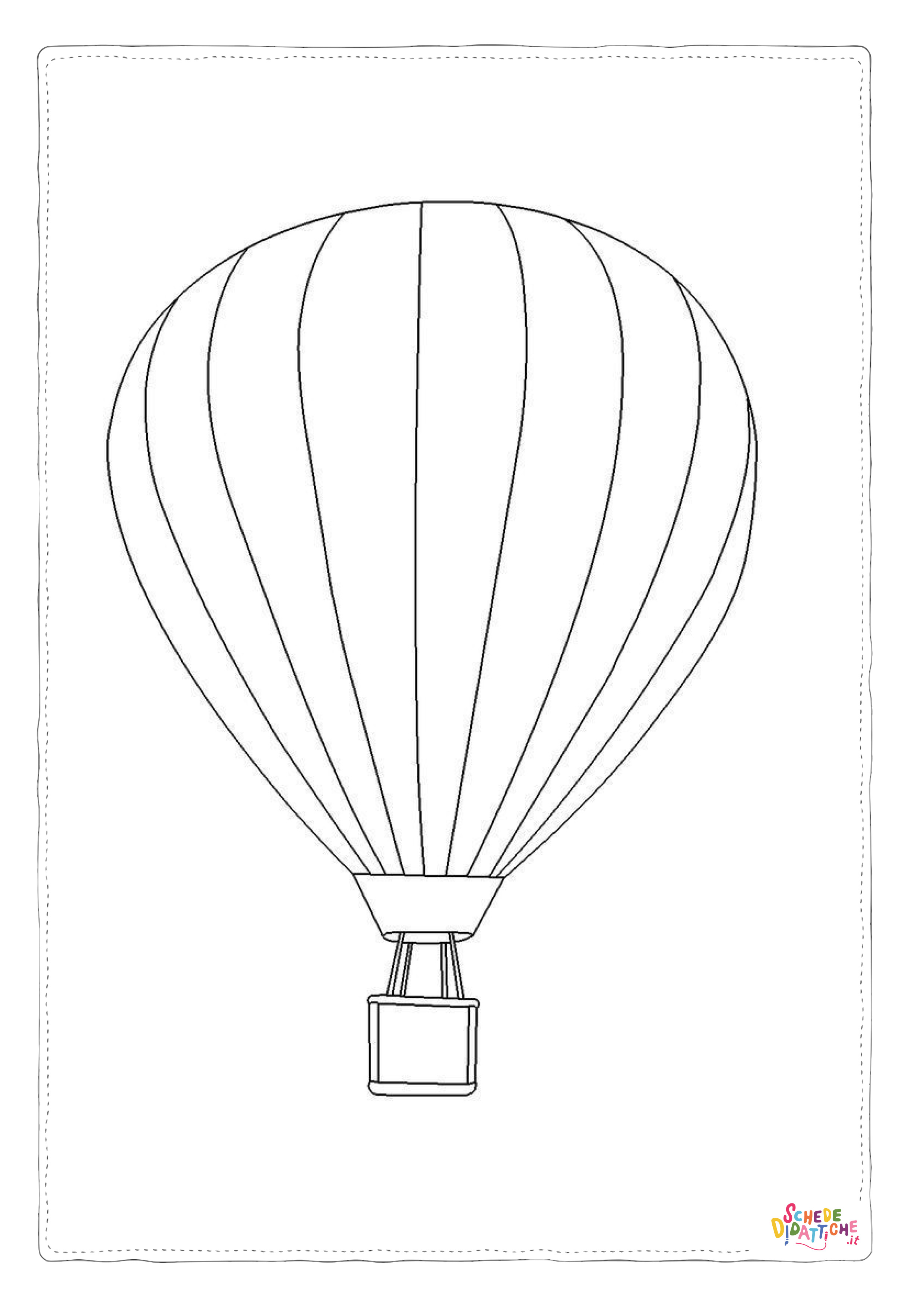 Disegno "Disegno di mongolfiera da stampare e colorare 4" Disegno di mongolfiera da stampare e colorare 4