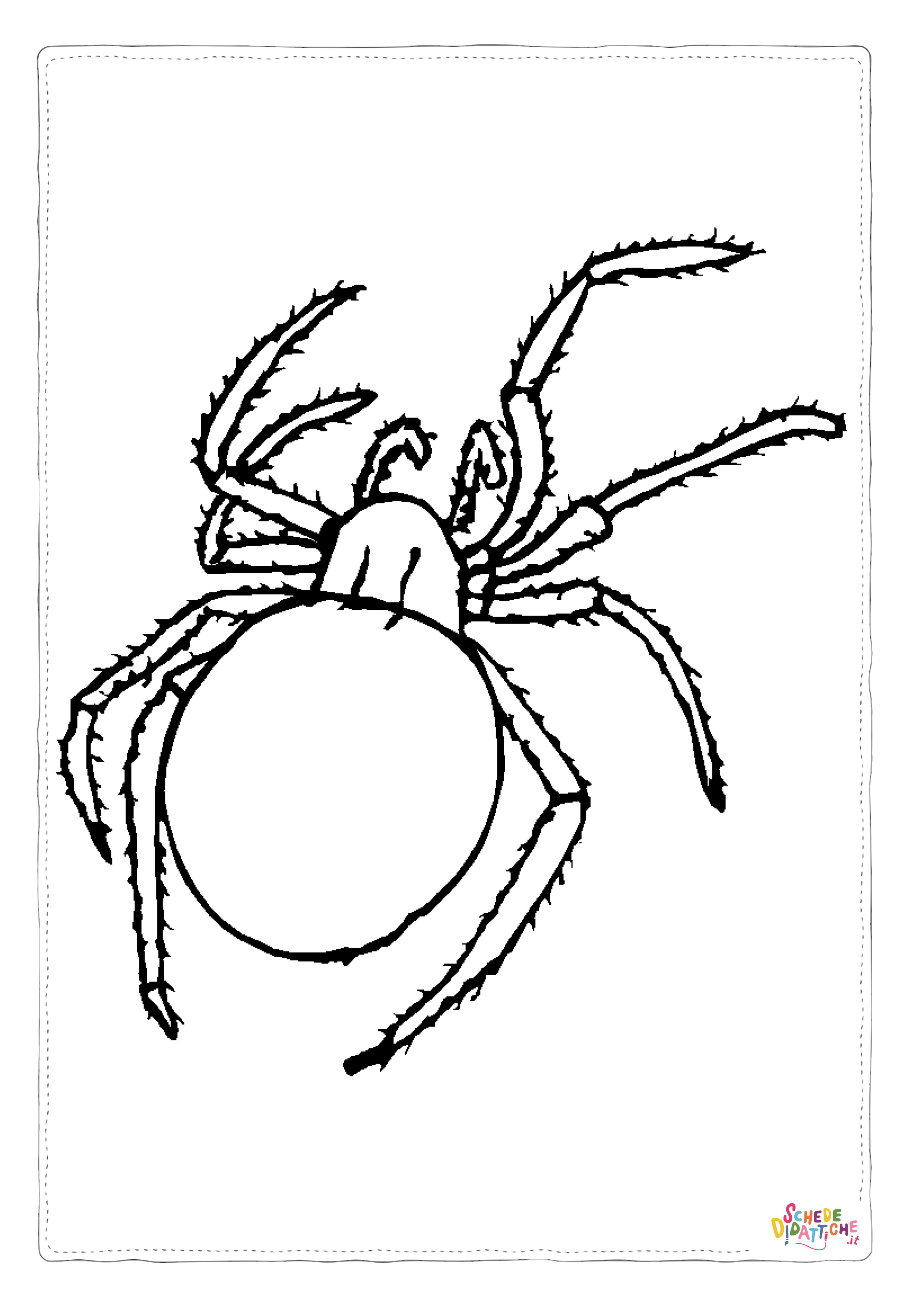 Disegno "Disegno di ragno da stampare e colorare 11" Disegno di ragno da stampare e colorare 11