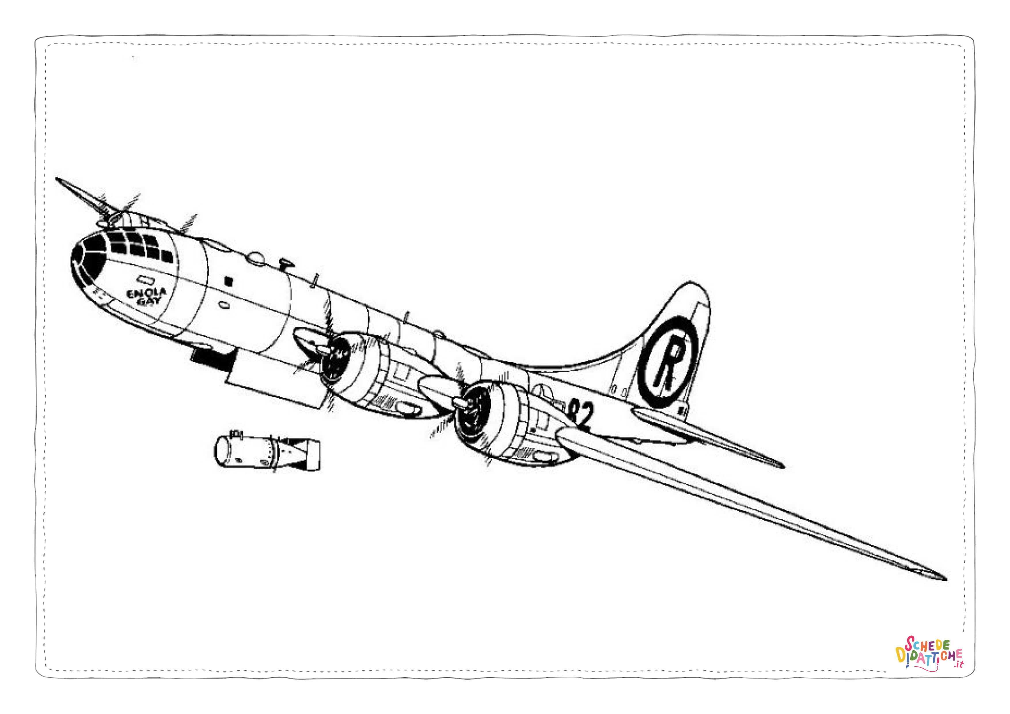 Disegno "Disegno di aereo militare da stampare e colorare 19" Disegno di aereo militare da stampare e colorare 19