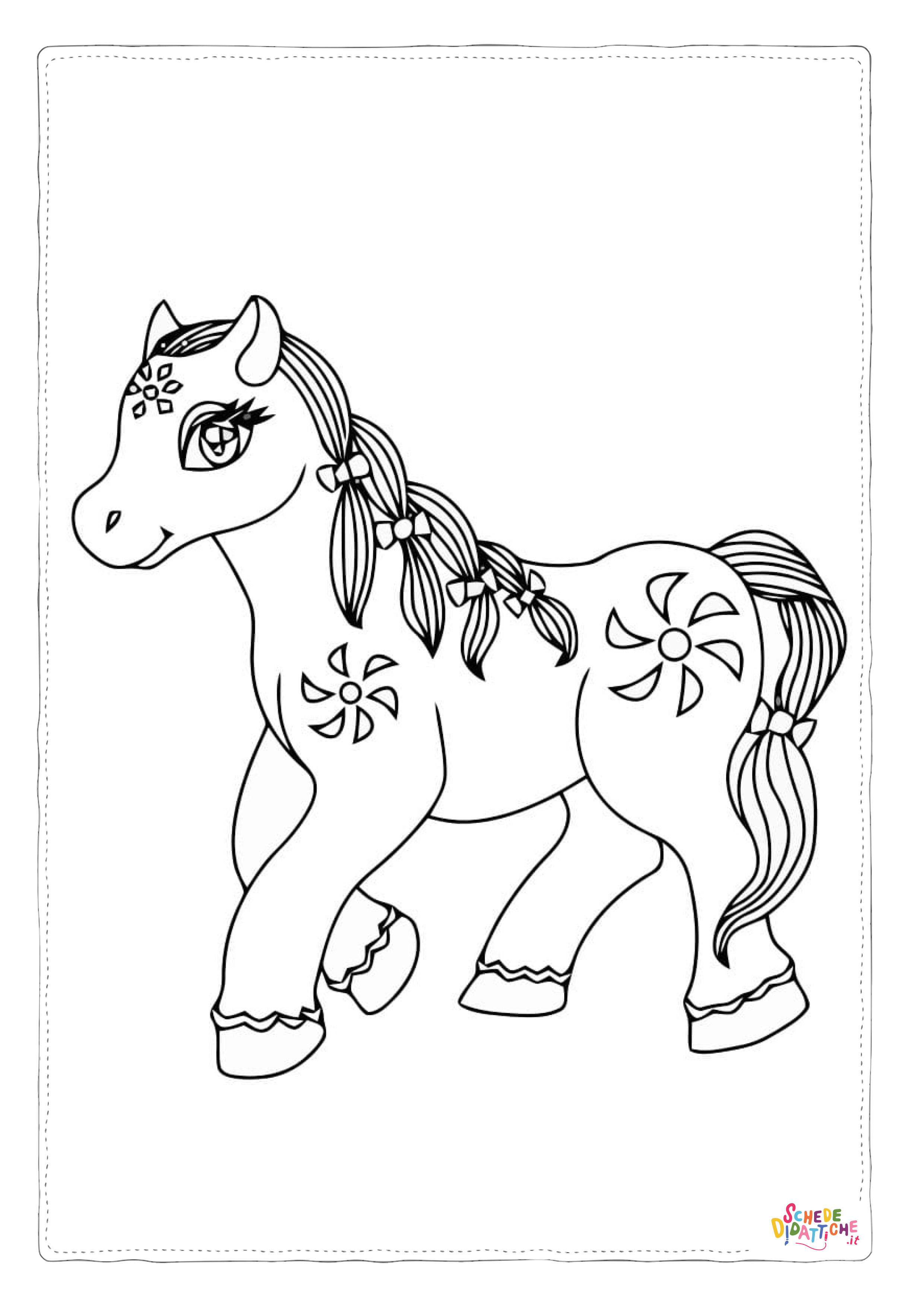Disegno "Disegno di cavallo da stampare e colorare 135" Disegno di cavallo da stampare e colorare 135