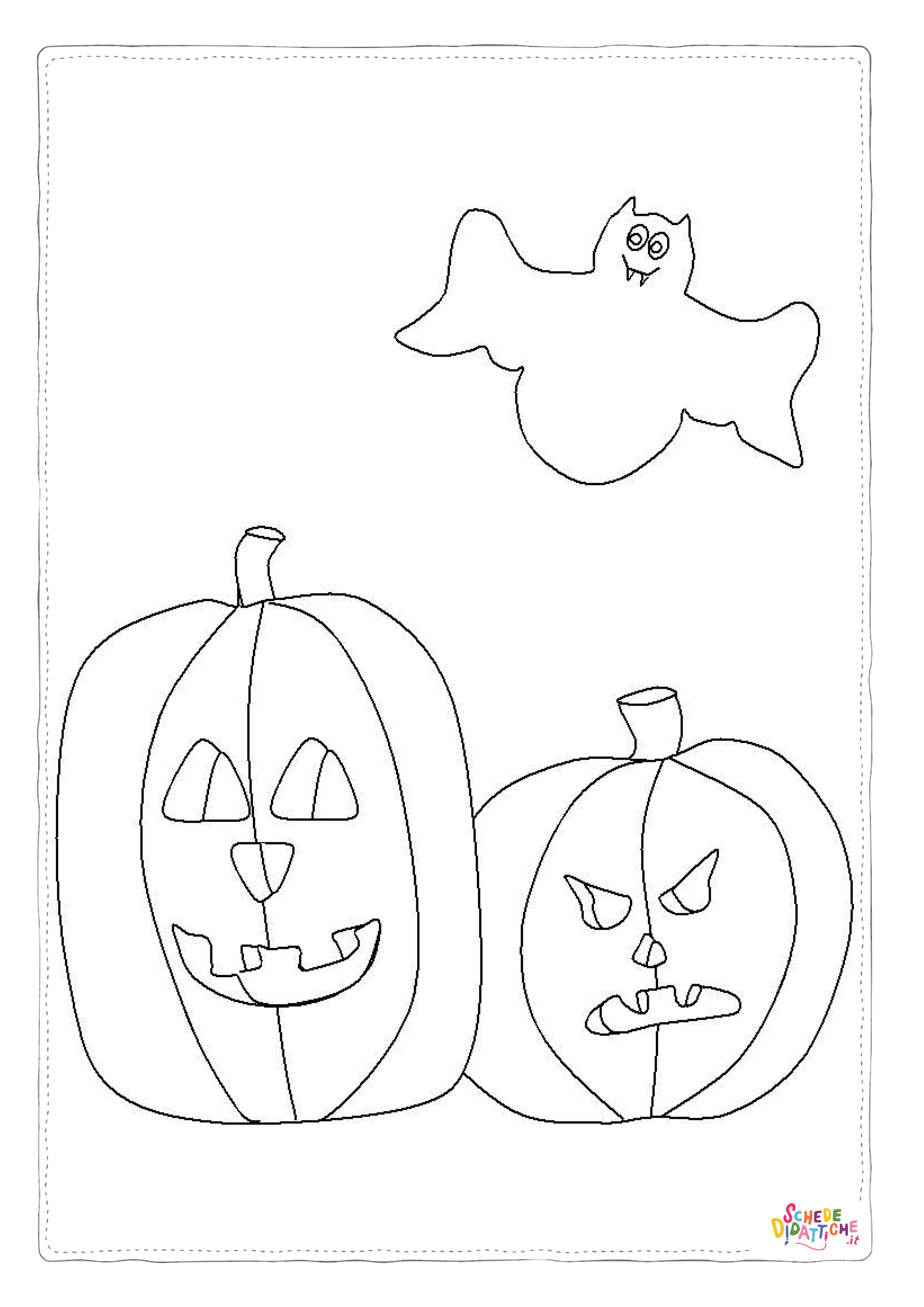 Disegno "Disegno di zucca di Halloween da stampare e colorare 203" Disegno di zucca di Halloween da stampare e colorare 203