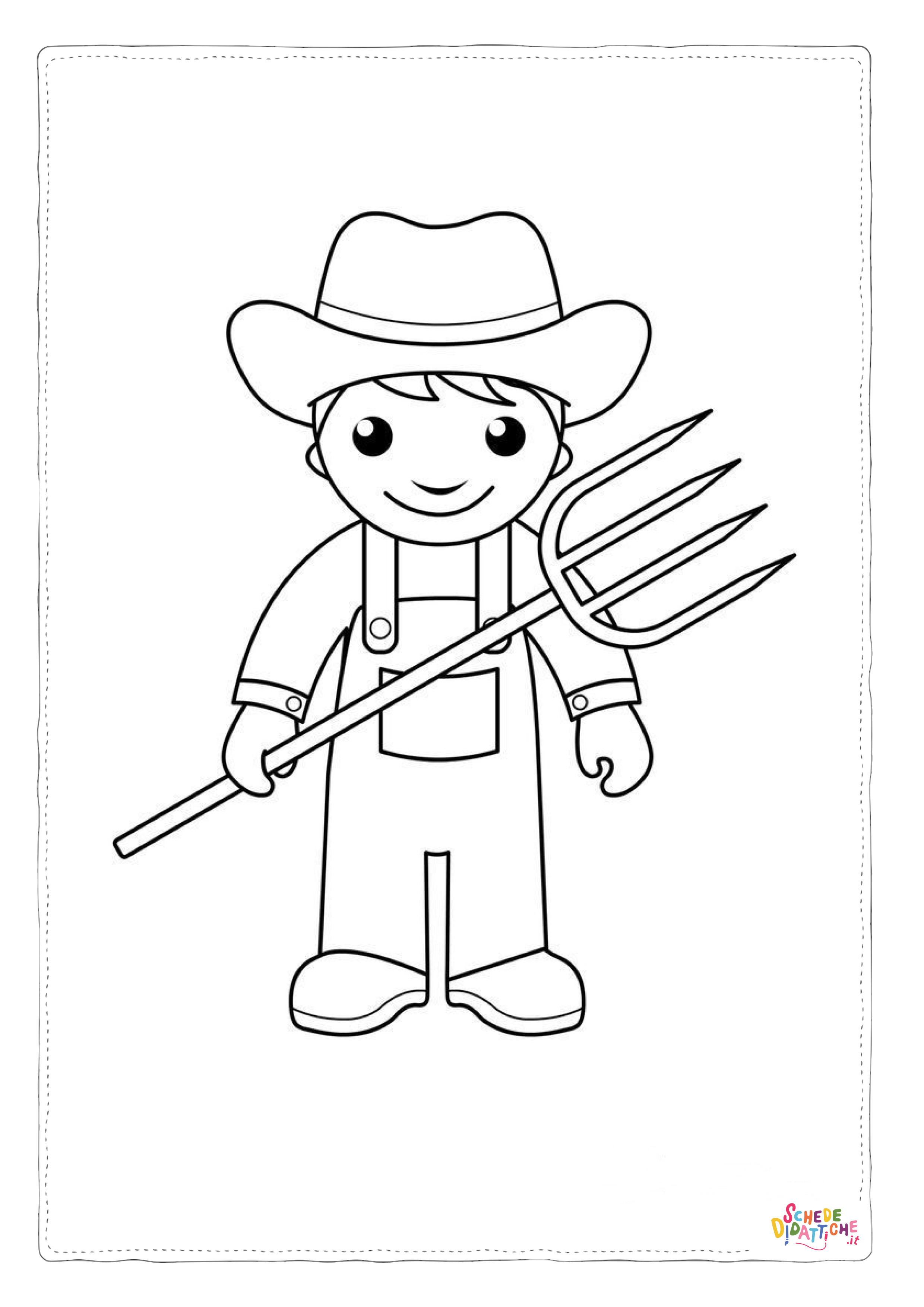 Disegno di agricoltore da stampare e colorare 3