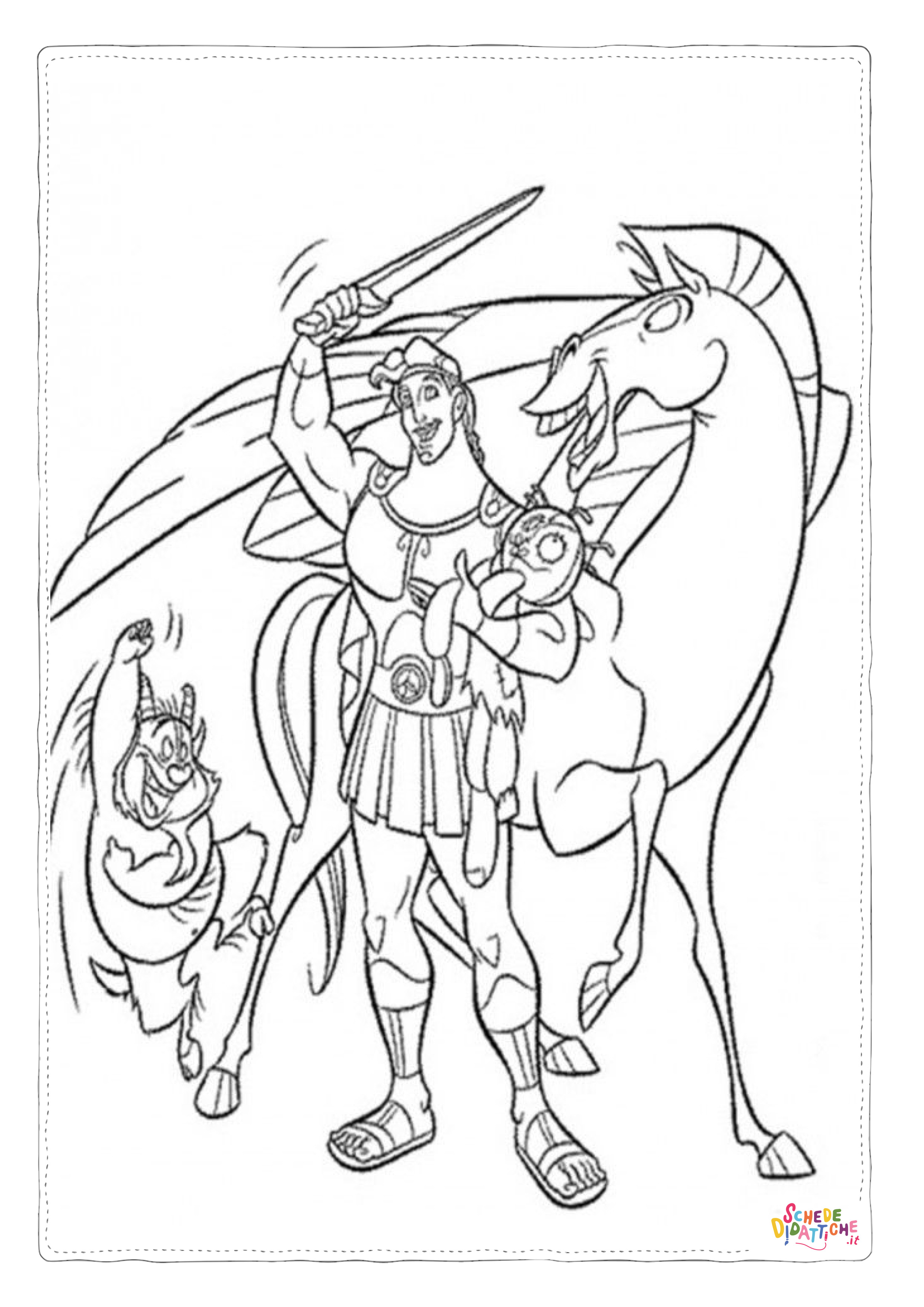 Disegno "Disegno di Hercules da stampare e colorare 25" Disegno di Hercules da stampare e colorare 25