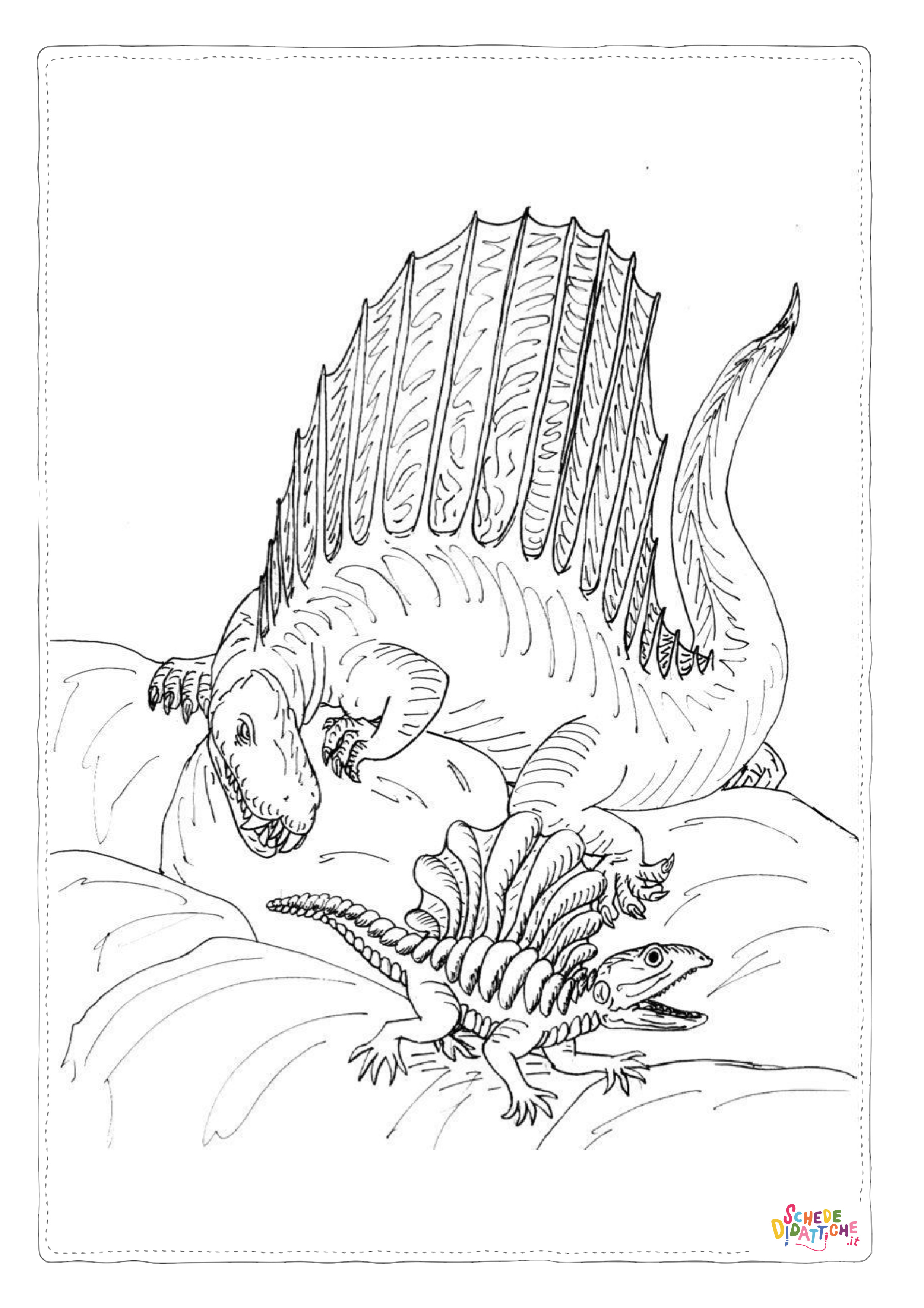 Disegno "Disegno di Spinosauro da stampare e colorare 21" Disegno di Spinosauro da stampare e colorare 21