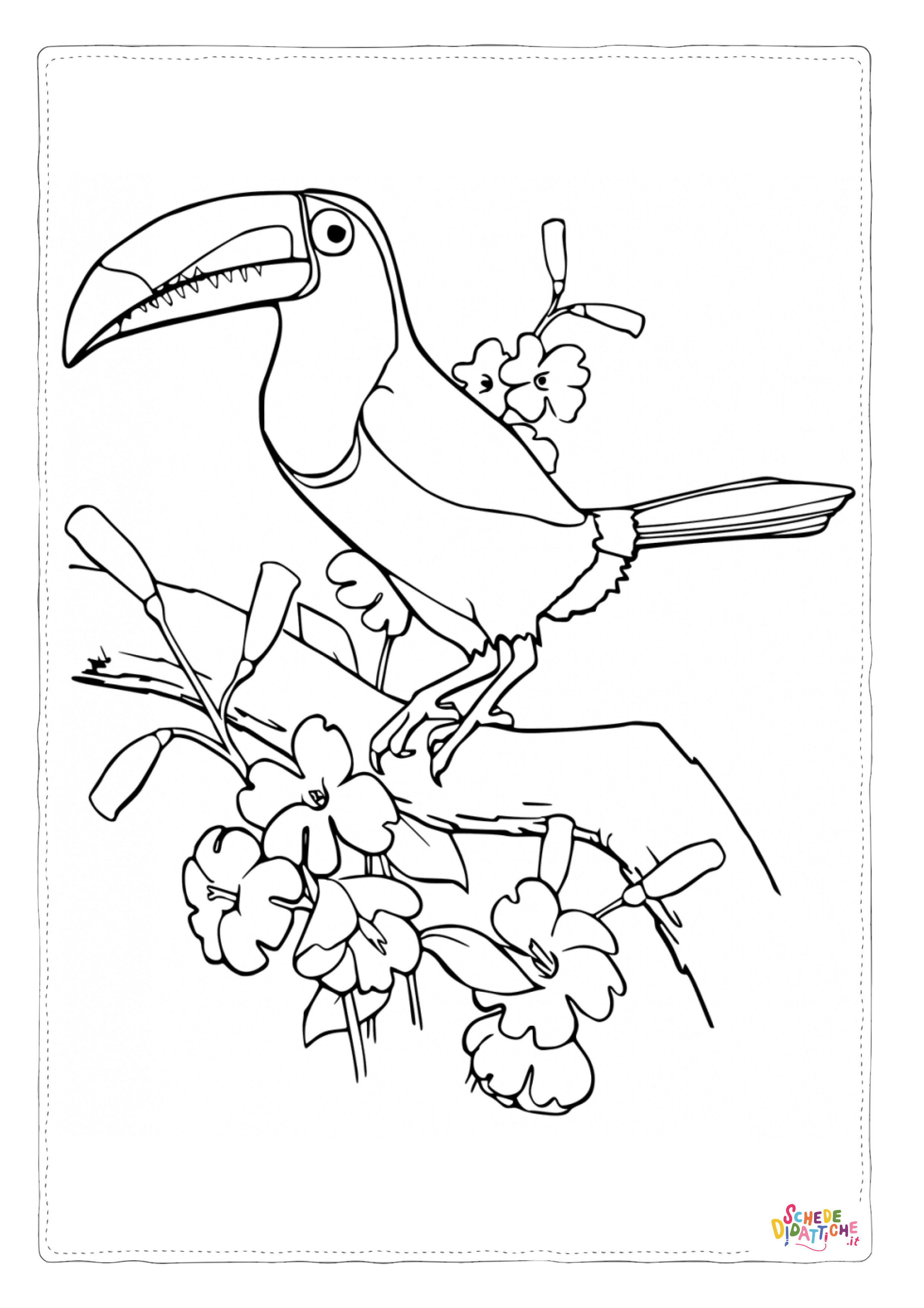 Disegno "Disegno di uccello da stampare e colorare 120" Disegno di uccello da stampare e colorare 120