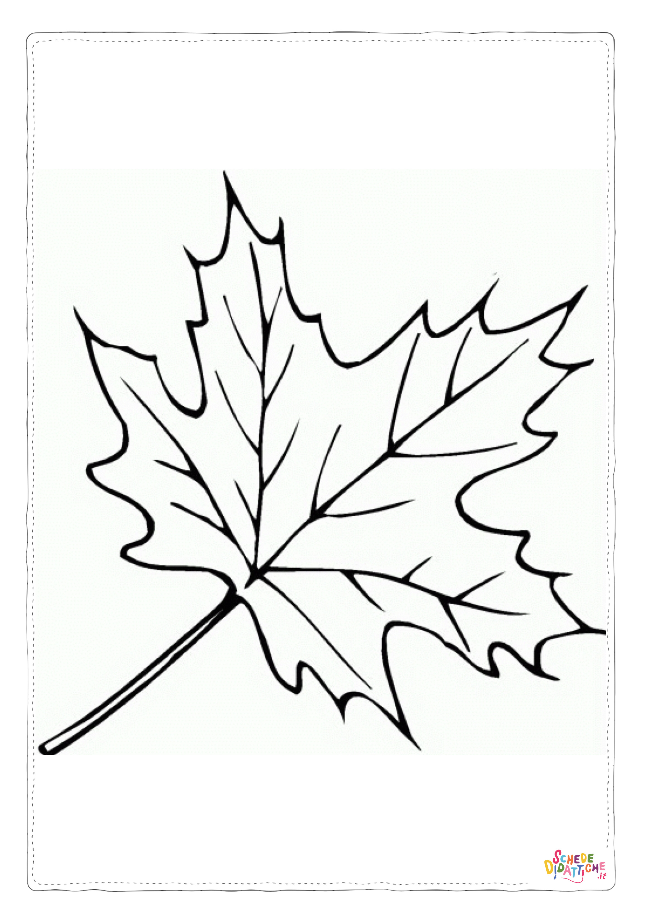 Disegno "Disegno di foglia da stampare e colorare 109" Disegno di foglia da stampare e colorare 109