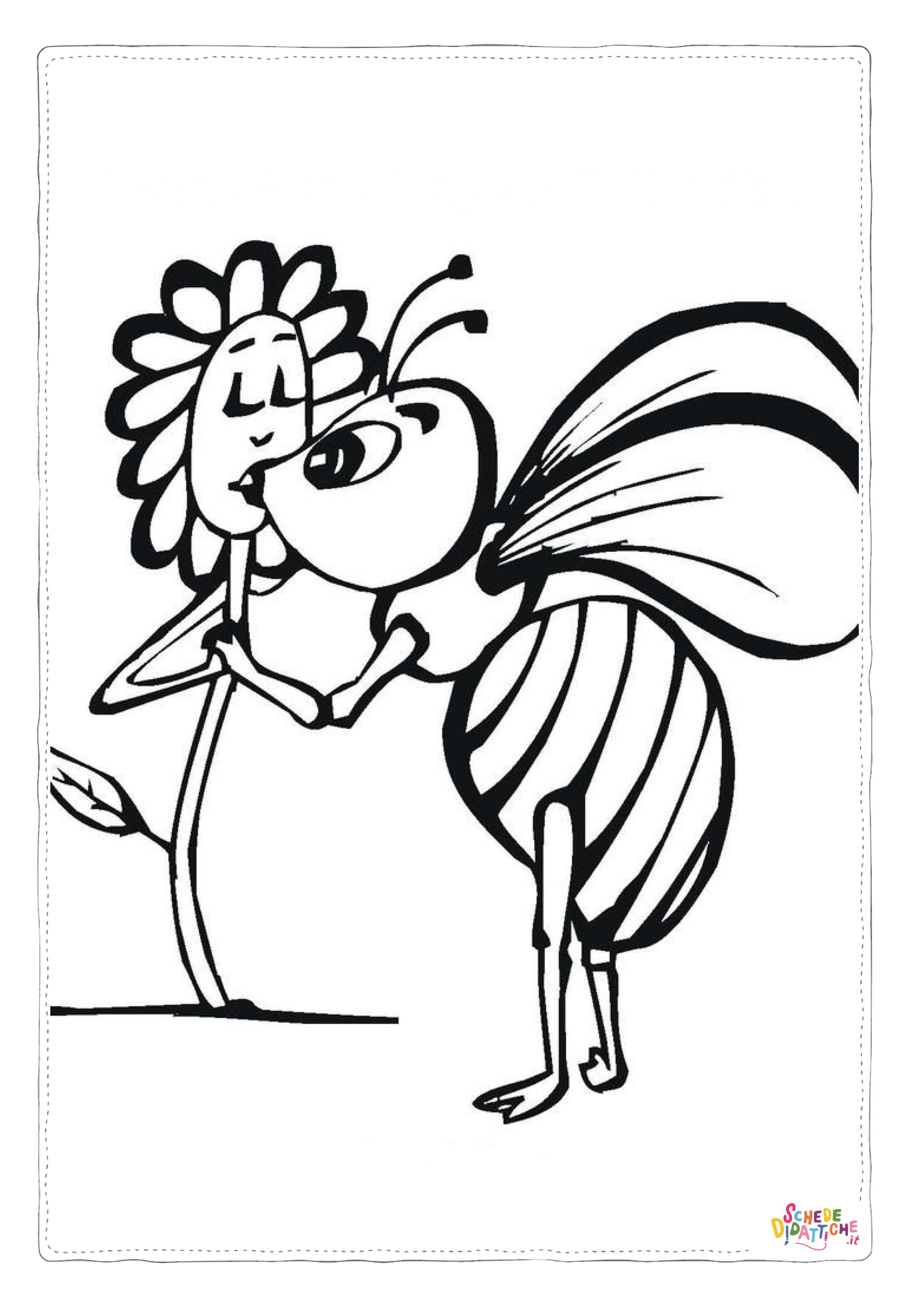 Disegno "Disegno di ape da stampare e colorare 26" Disegno di ape da stampare e colorare 26