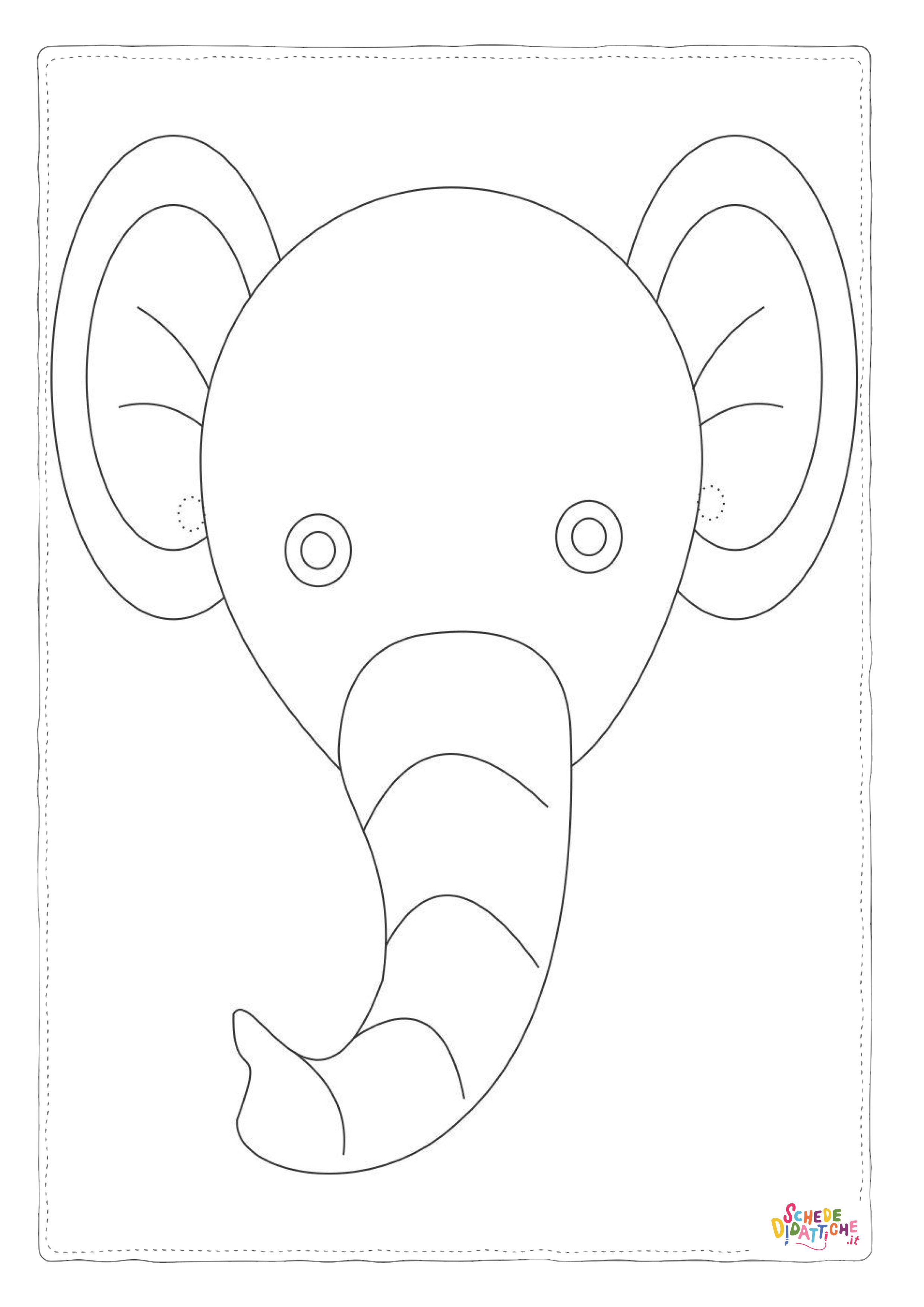 Disegno "Disegno di elefante da stampare e colorare 116" Disegno di elefante da stampare e colorare 116