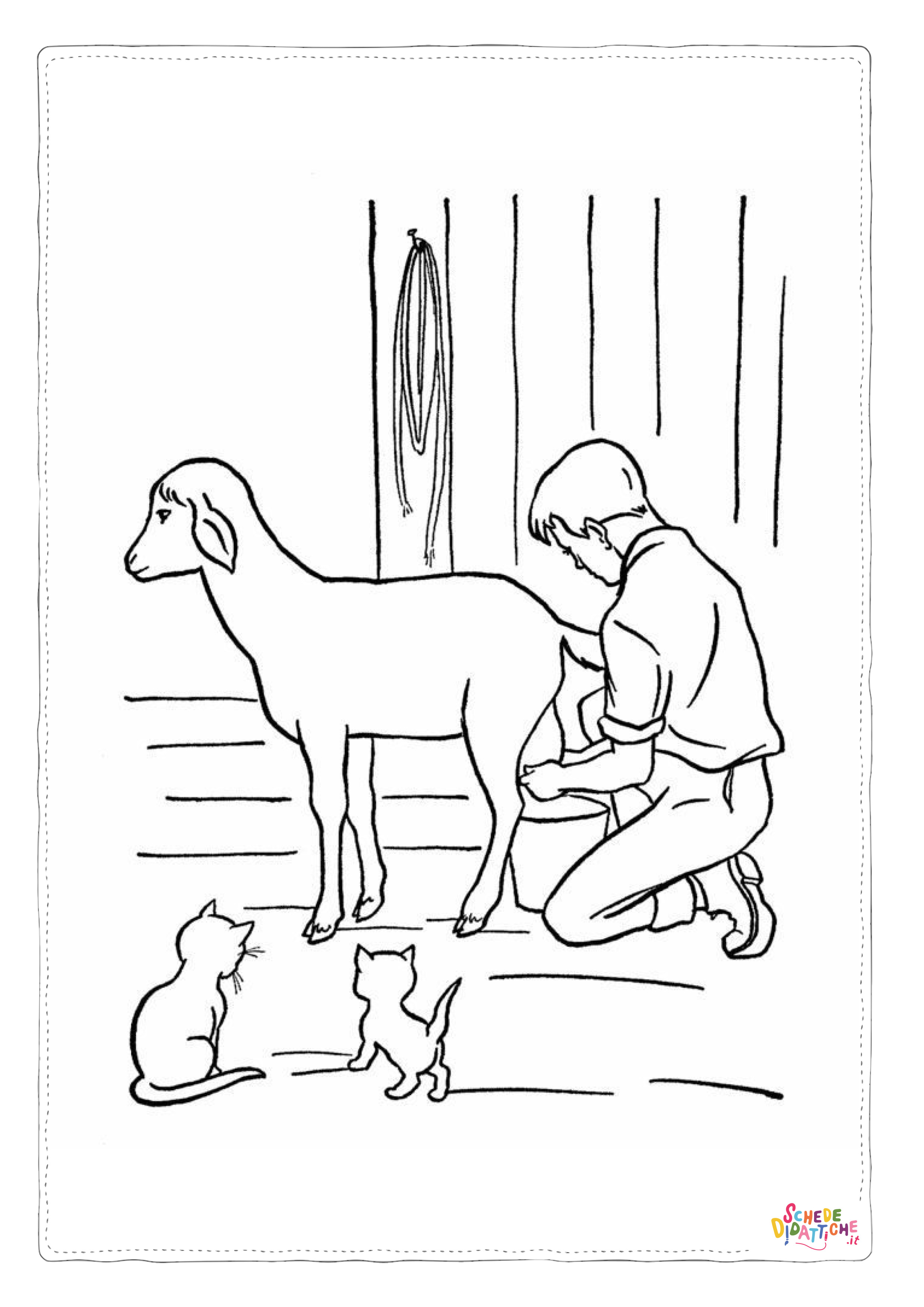Disegno "Disegno di pecora da stampare e colorare 14" Disegno di pecora da stampare e colorare 14