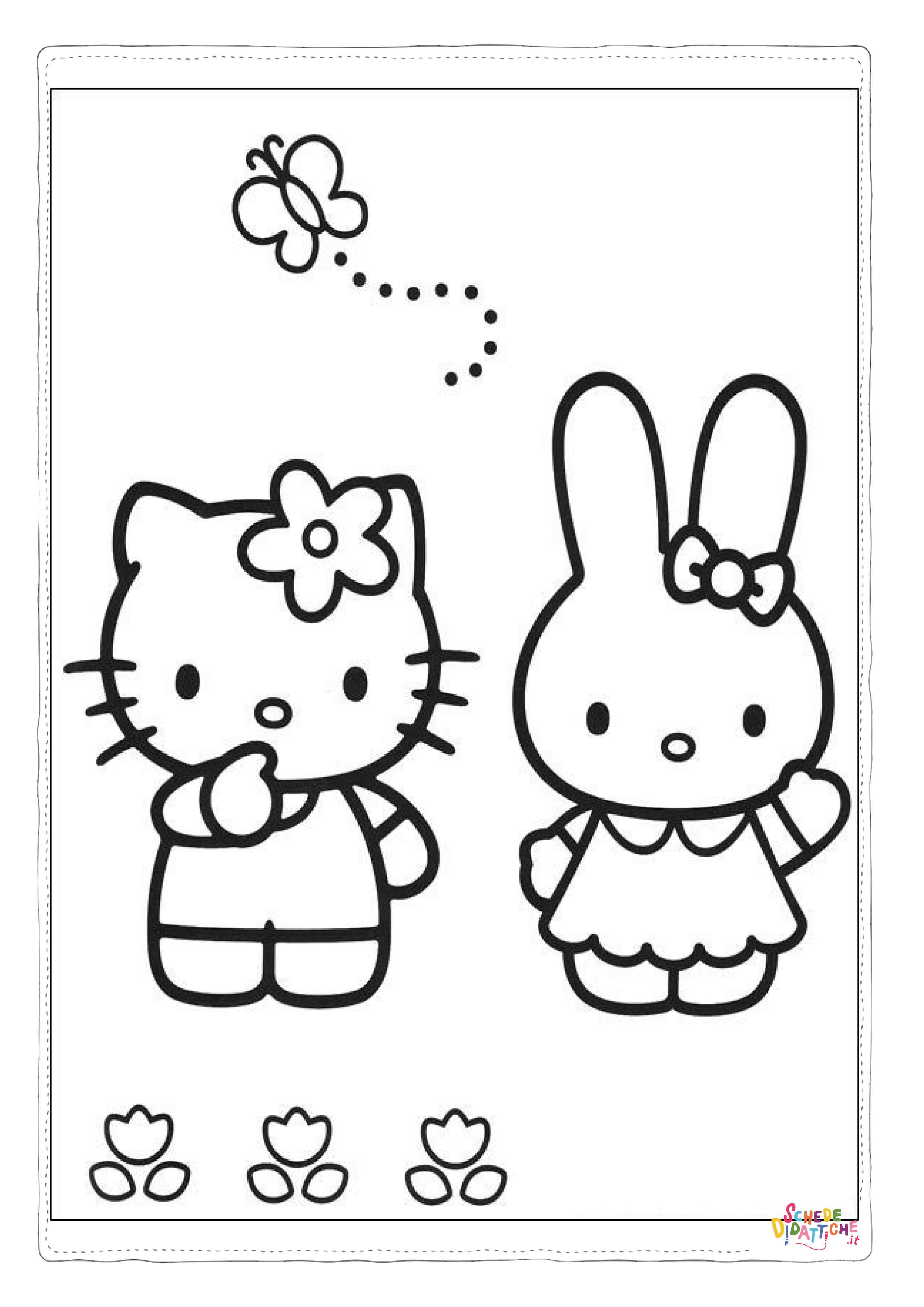 Disegno "Disegno di Hello Kitty da stampare e colorare 124" Disegno di Hello Kitty da stampare e colorare 124