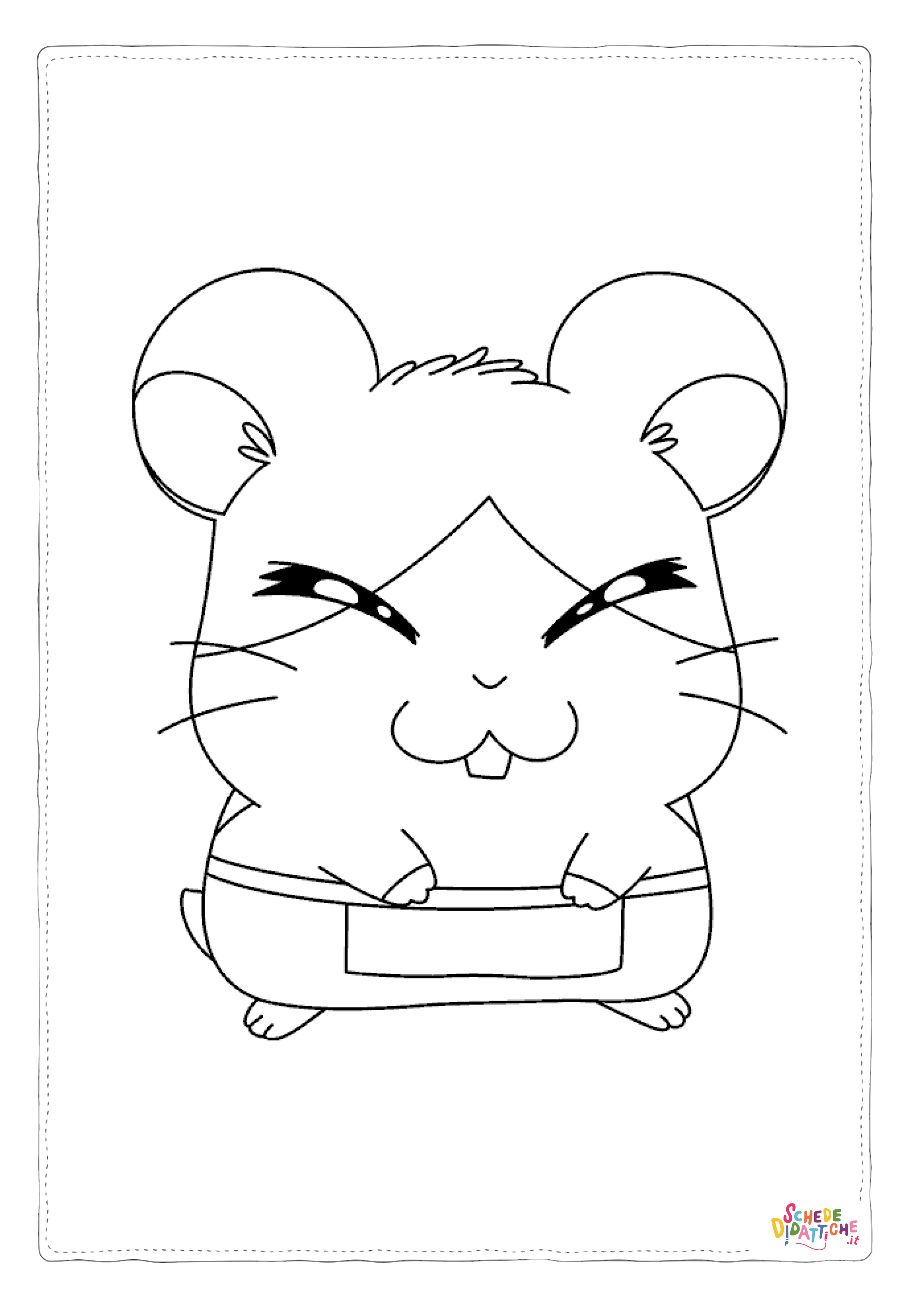 Disegno "Disegno di Hamtaro da stampare e colorare 21" Disegno di Hamtaro da stampare e colorare 21