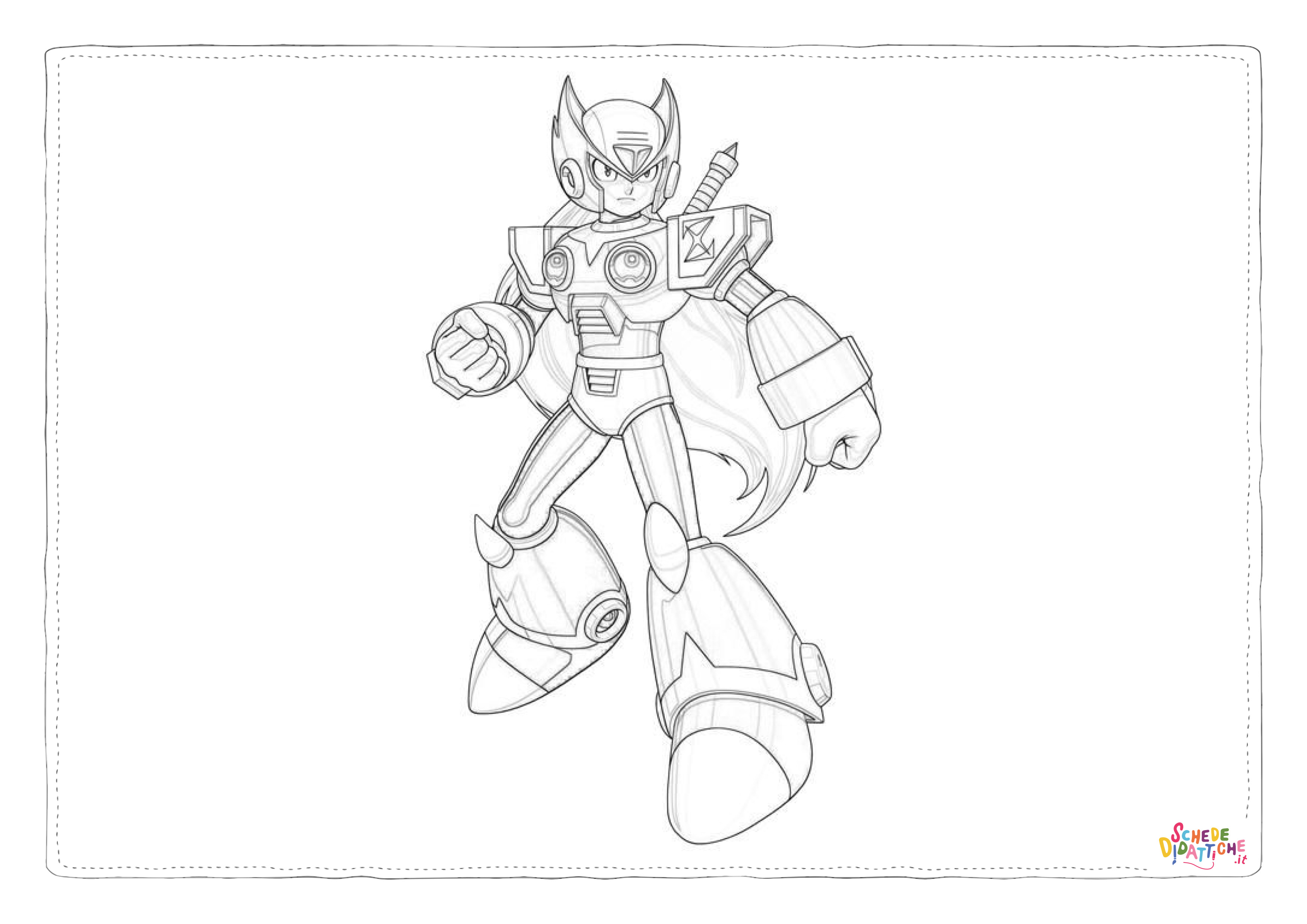 Disegno di Mega Man da stampare e colorare