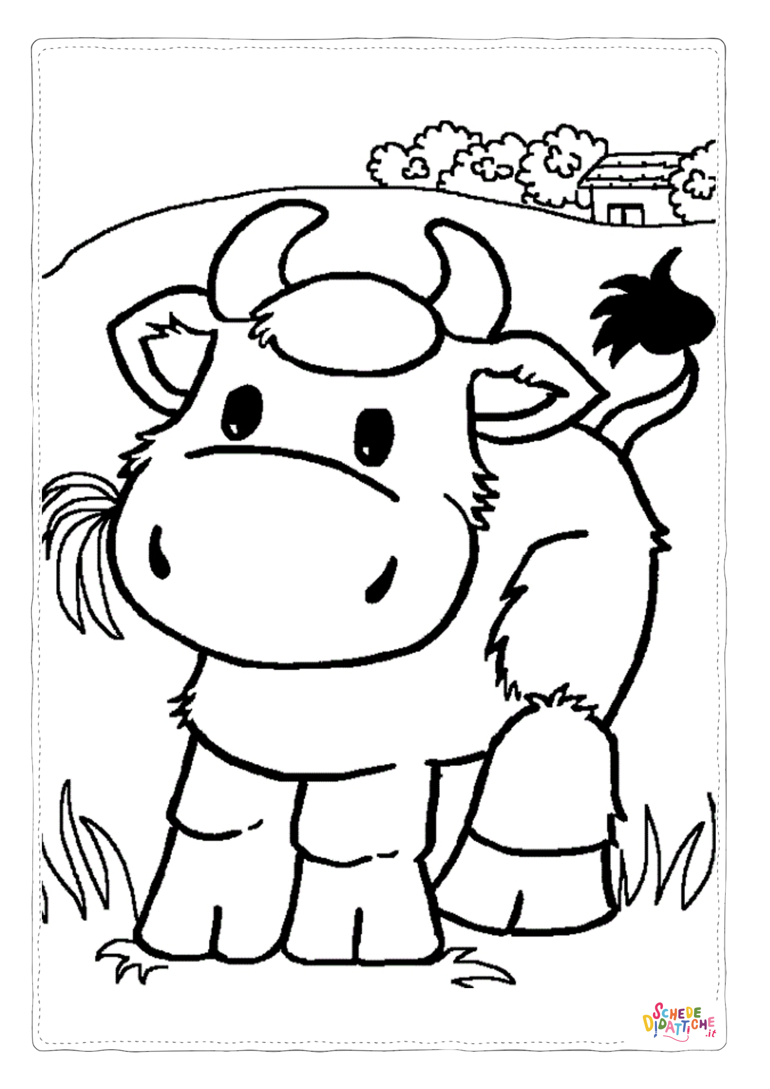 Disegno di mucca da stampare e colorare 45