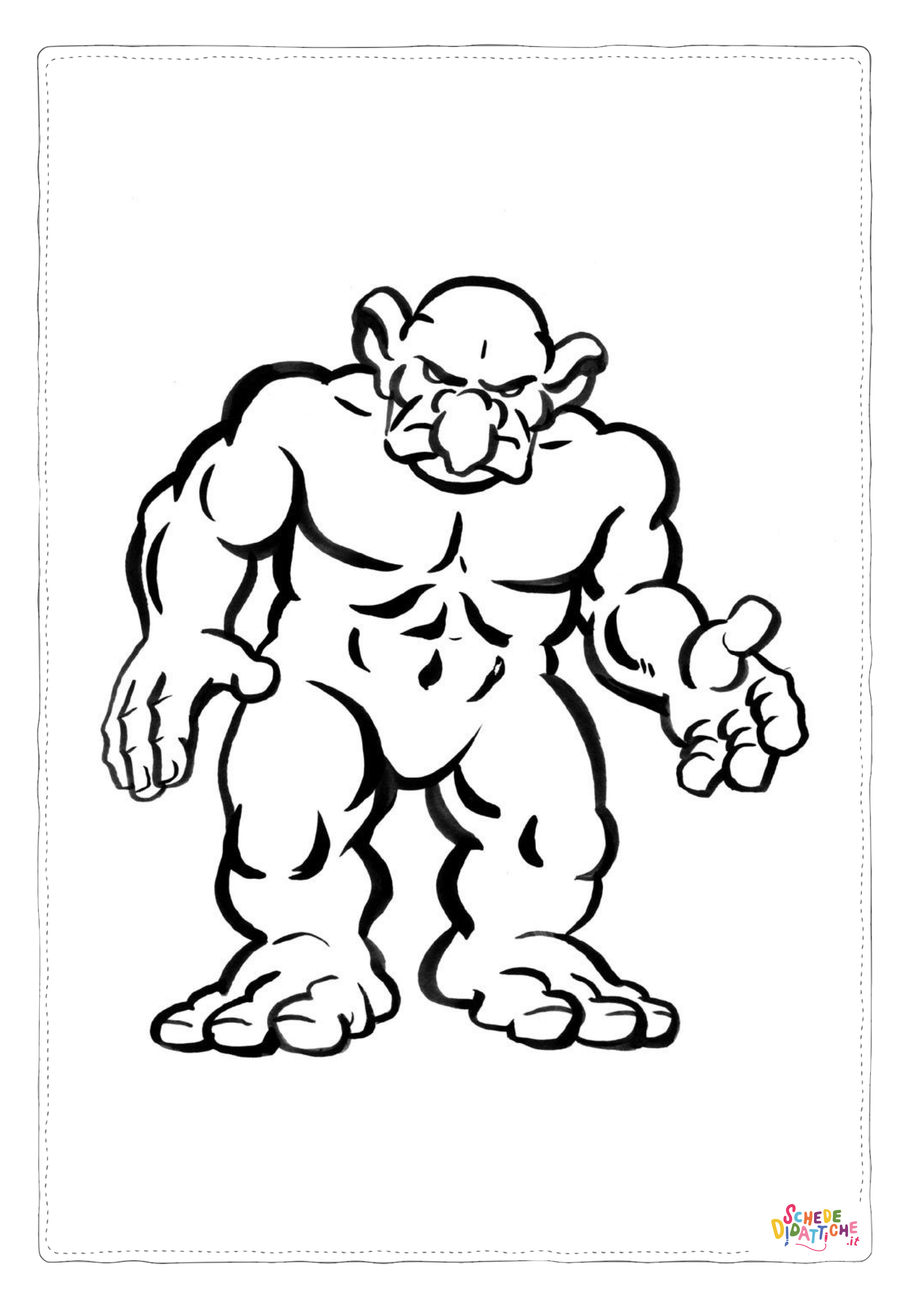 Disegno "Disegno di mostro da stampare e colorare 4" Disegno di mostro da stampare e colorare 4
