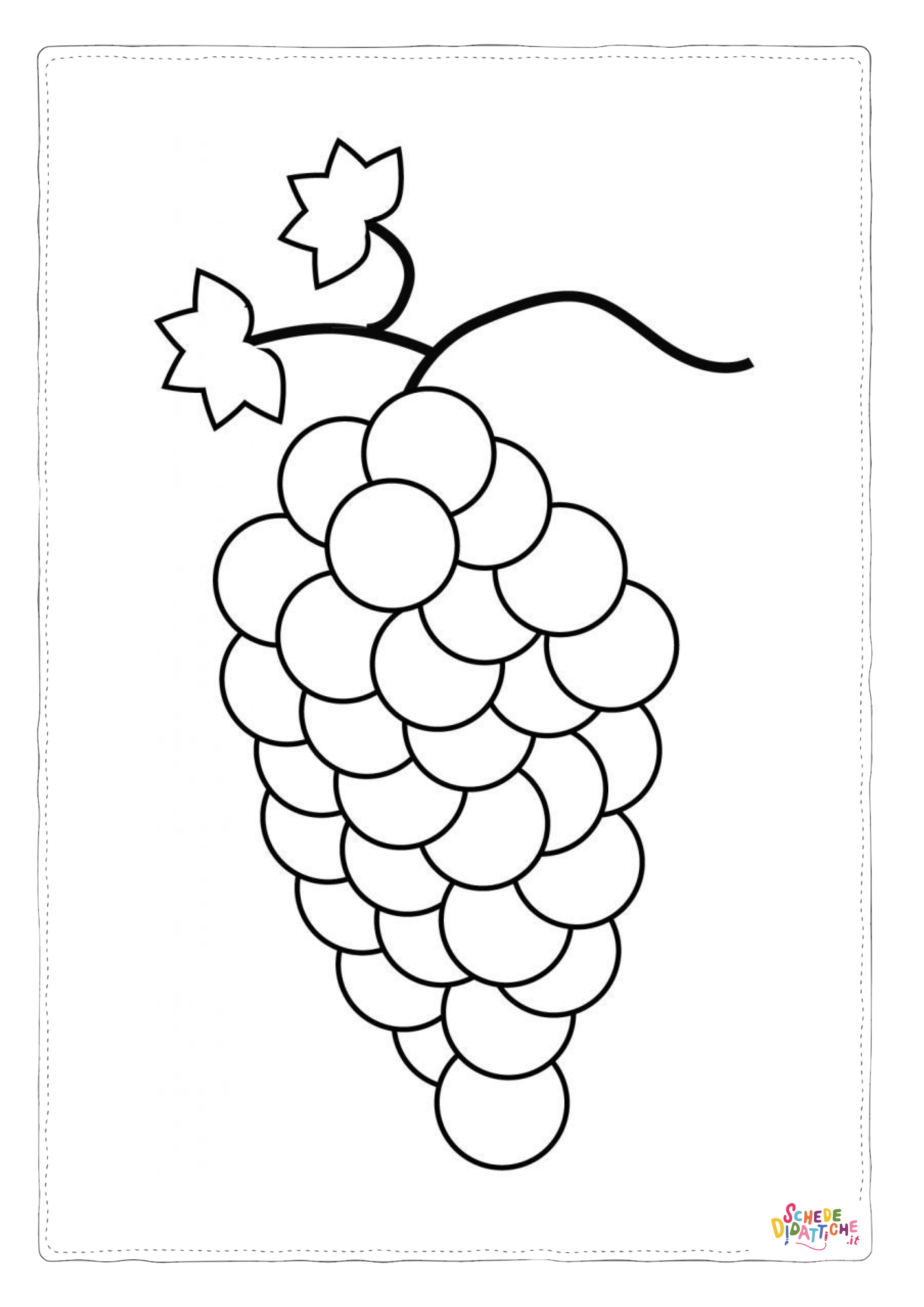 Disegno di uva da stampare e colorare 35