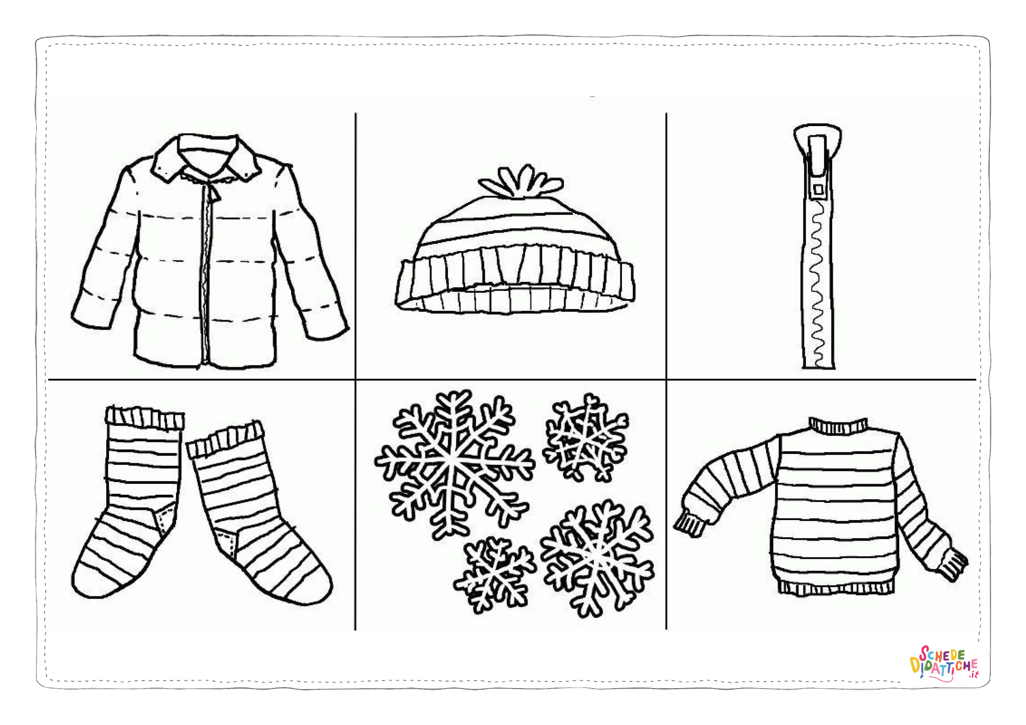 Disegno "Disegno di indumento invernale da stampare e colorare 15" Disegno di indumento invernale da stampare e colorare 15