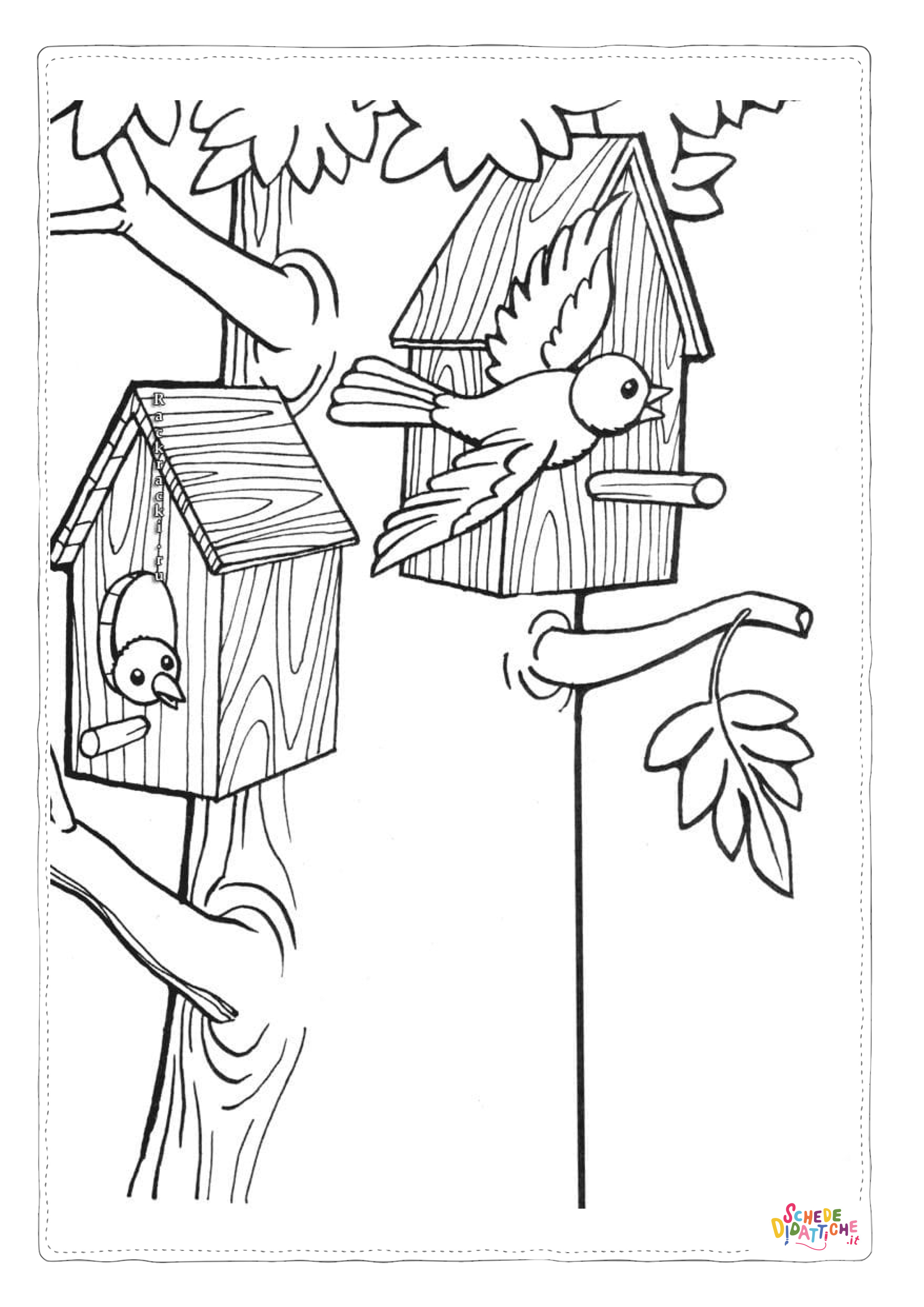 Disegno "Disegno di passero da stampare e colorare 119" Disegno di passero da stampare e colorare 119