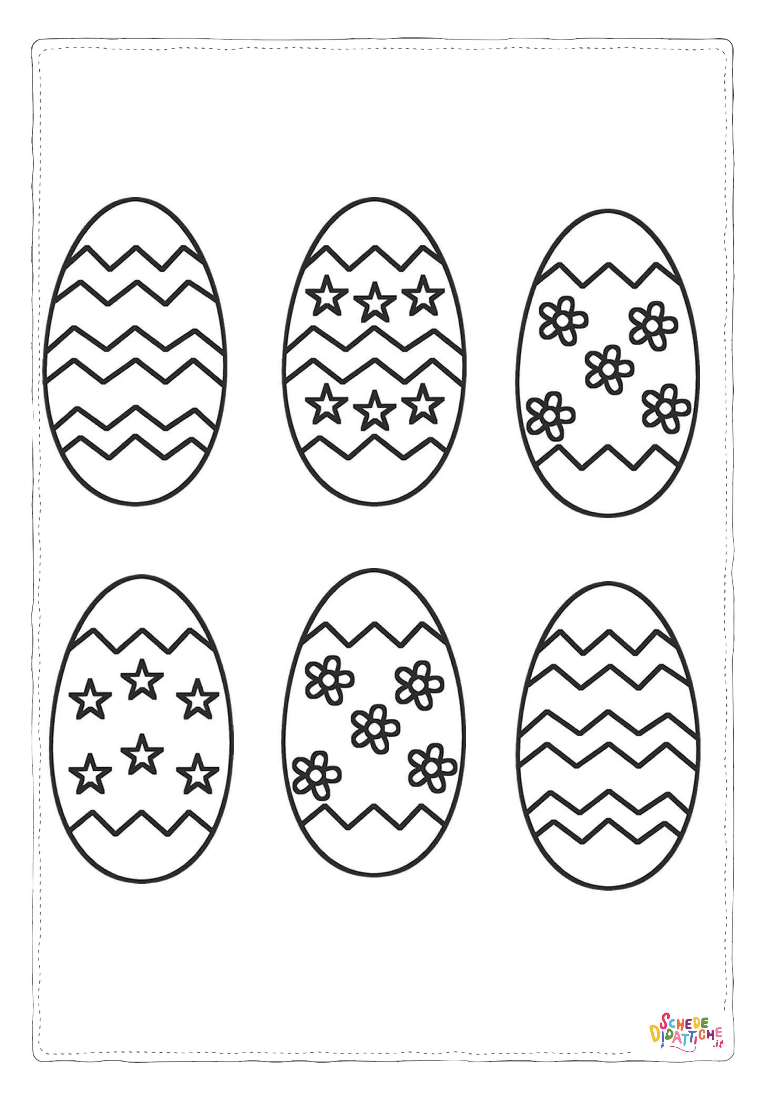 Disegno "Disegno di uovo di Pasqua da stampare e colorare 219" Disegno di uovo di Pasqua da stampare e colorare 219