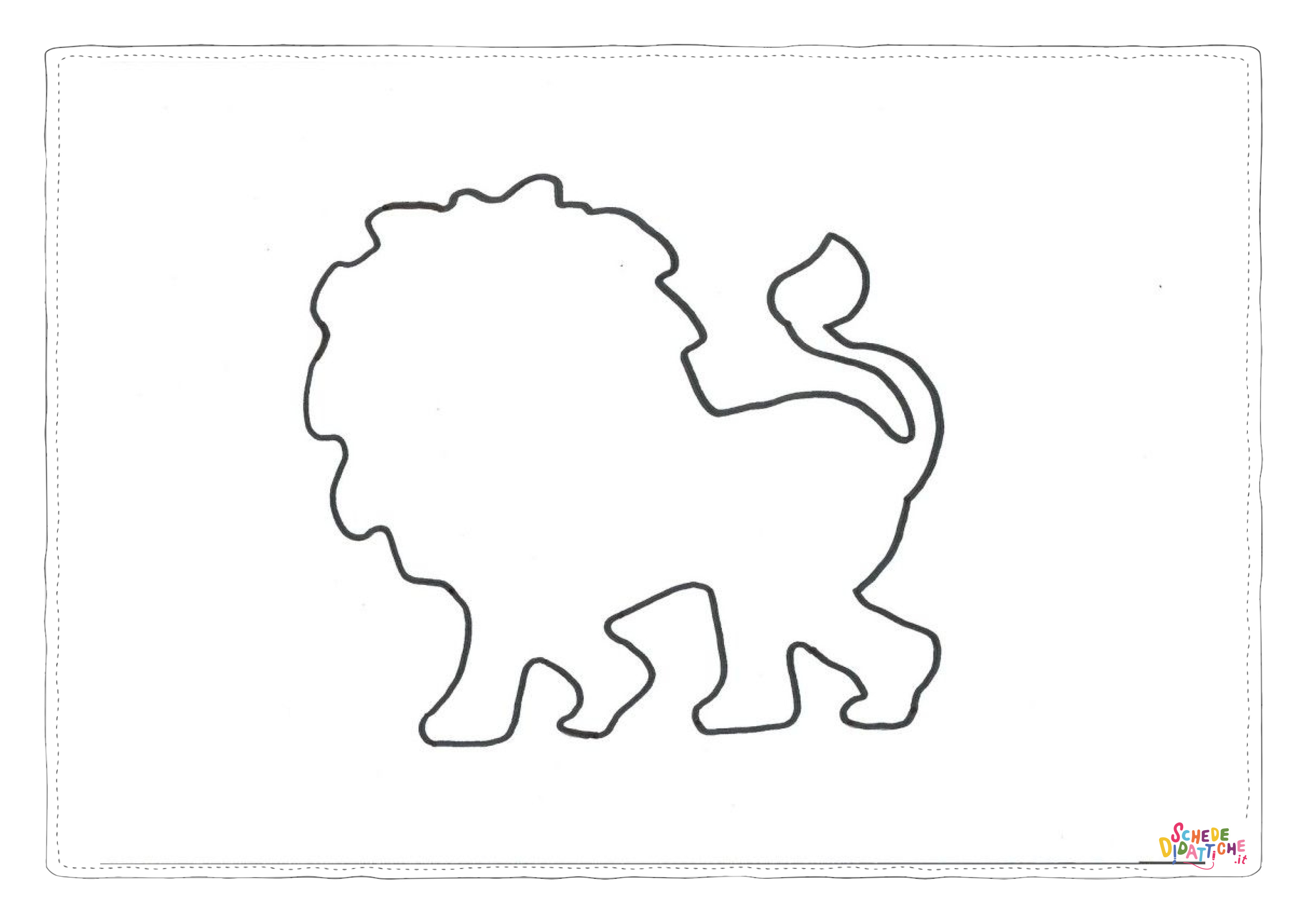 Disegno "Disegno di leone da stampare e colorare 33" Disegno di leone da stampare e colorare 33