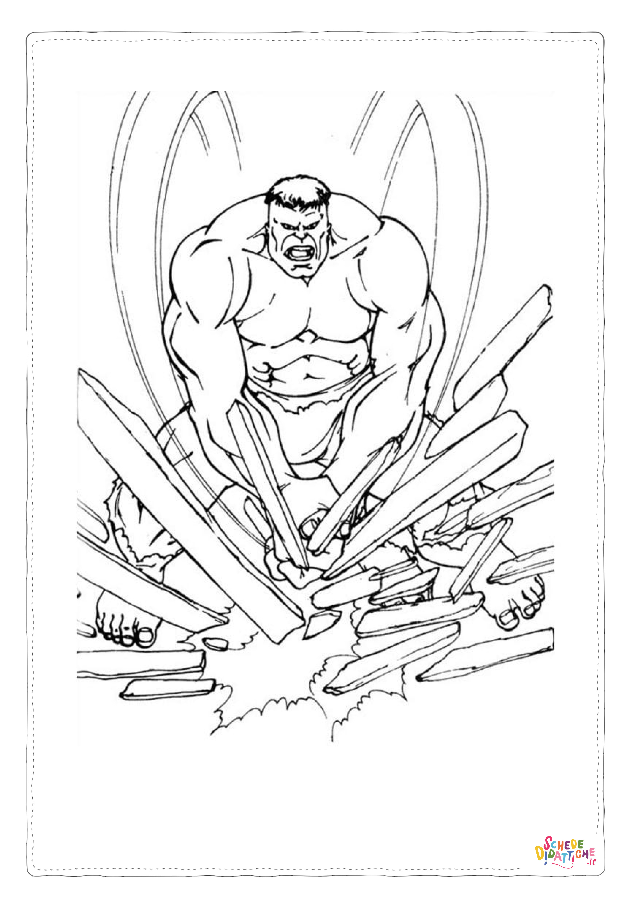 Disegno di Hulk da stampare e colorare 110