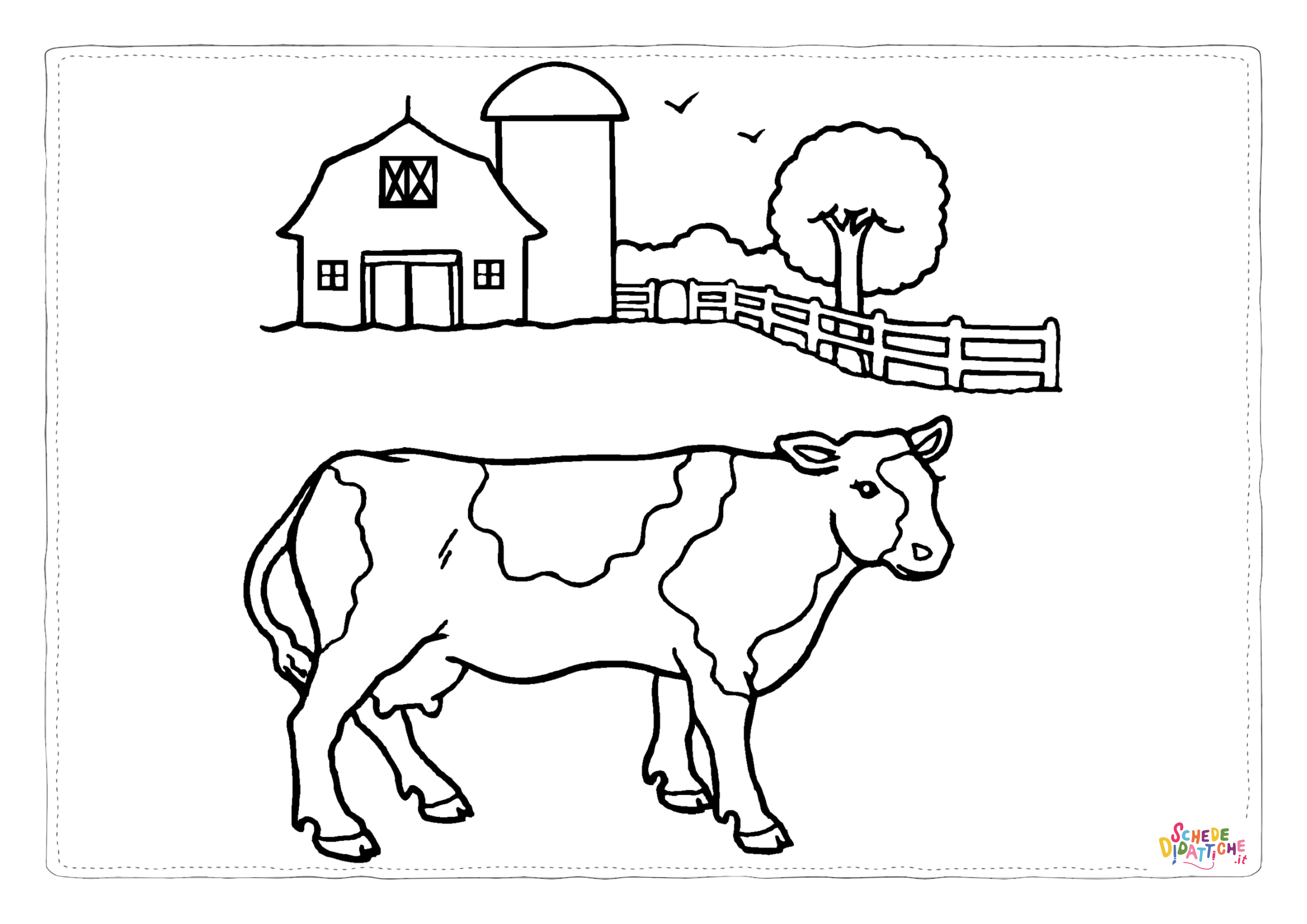 Disegno di mucca da stampare e colorare 20